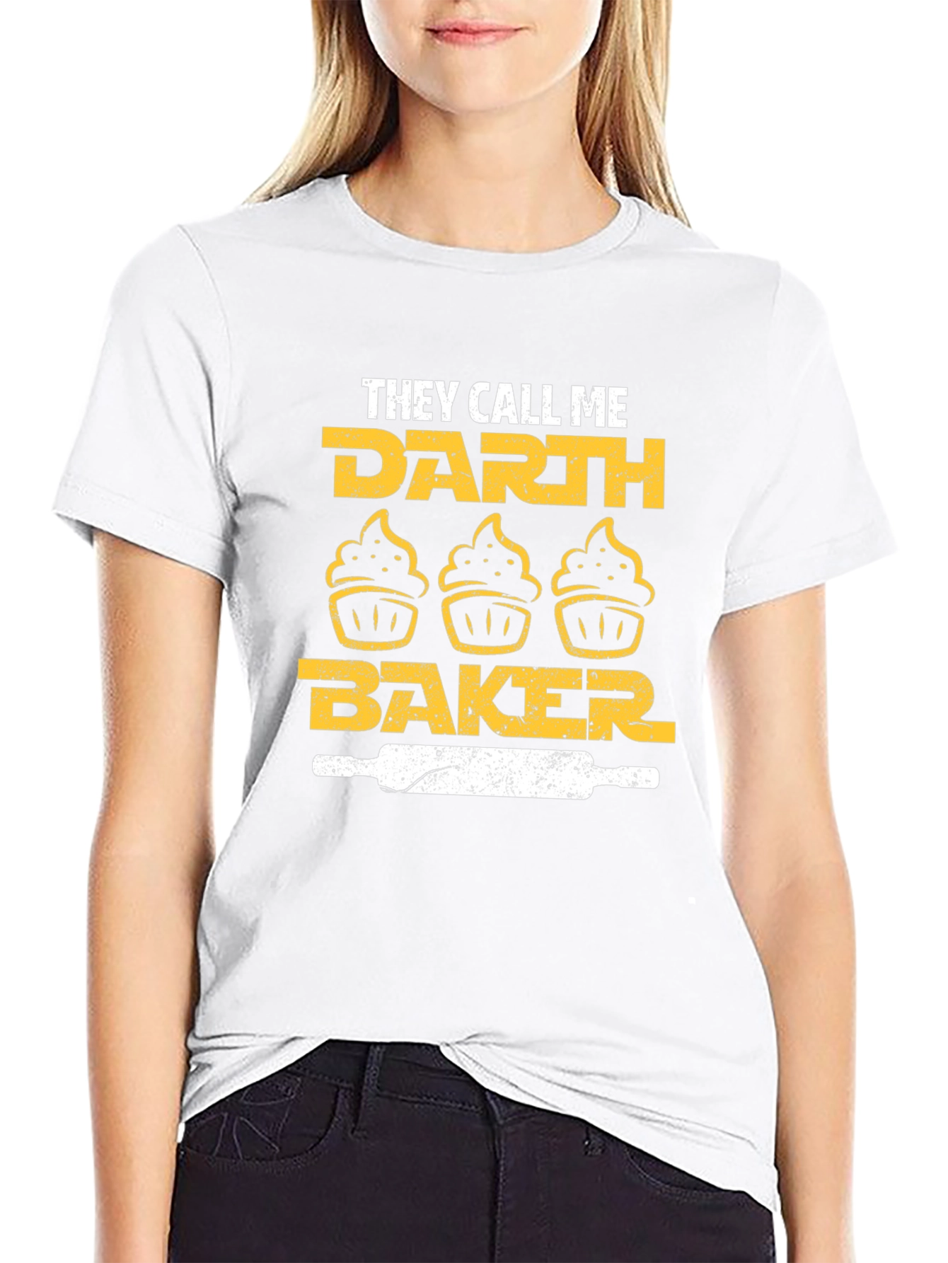 Darth Baker Graphic T-Shirt - Funny Baking Tee