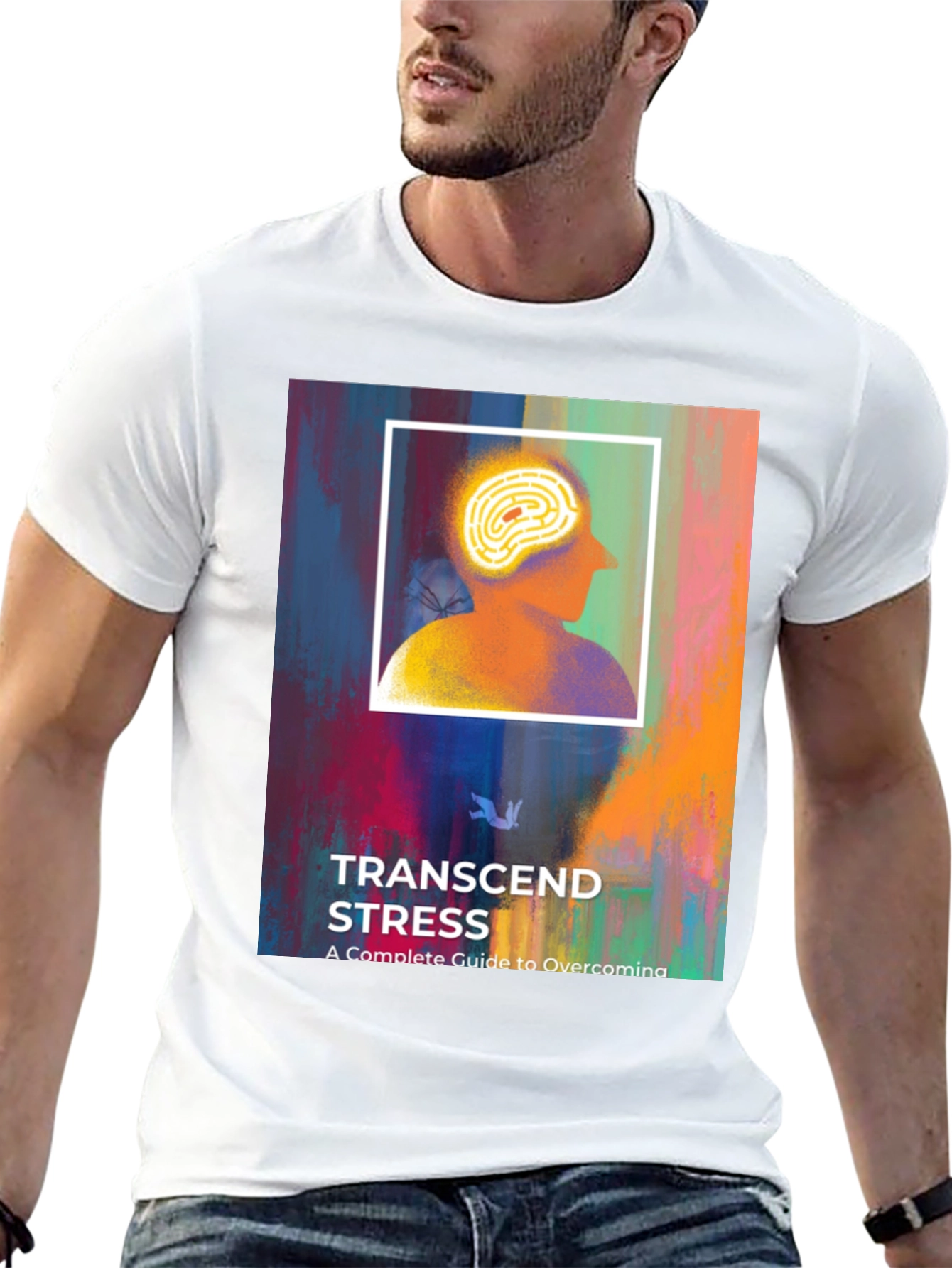 Transcend Stress T-Shirt: Mindful Brain Design