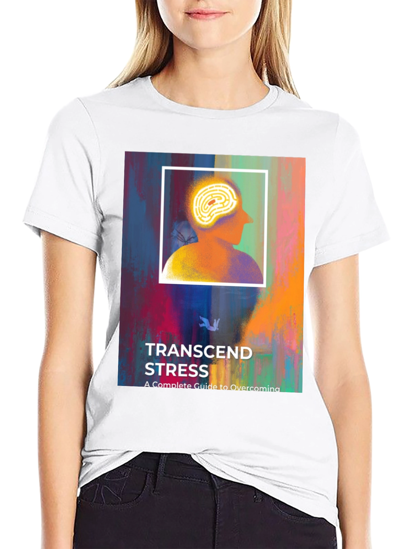 Transcend Stress T-Shirt: Mindful Brain Design