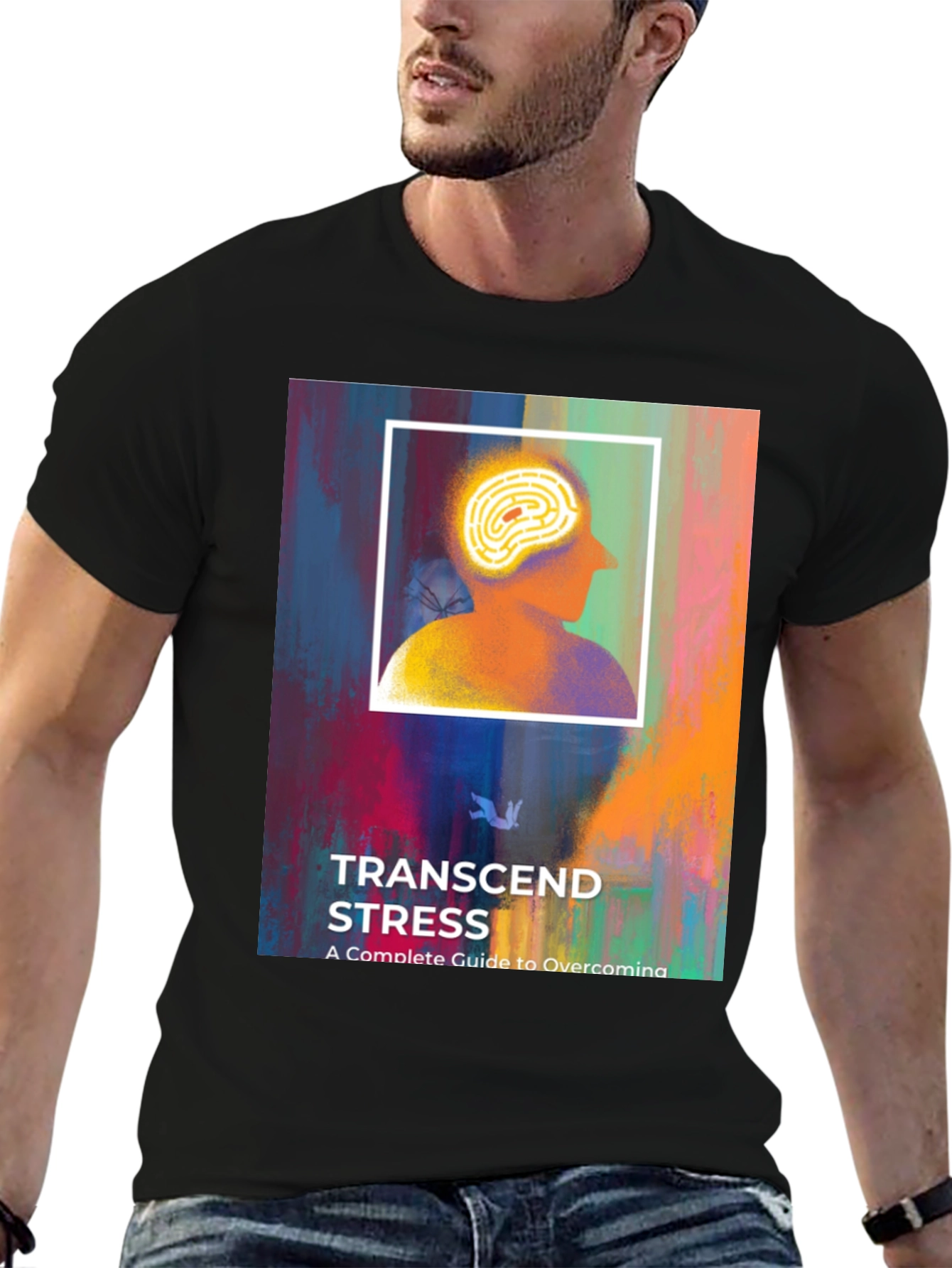 Transcend Stress T-Shirt: Mindful Brain Design