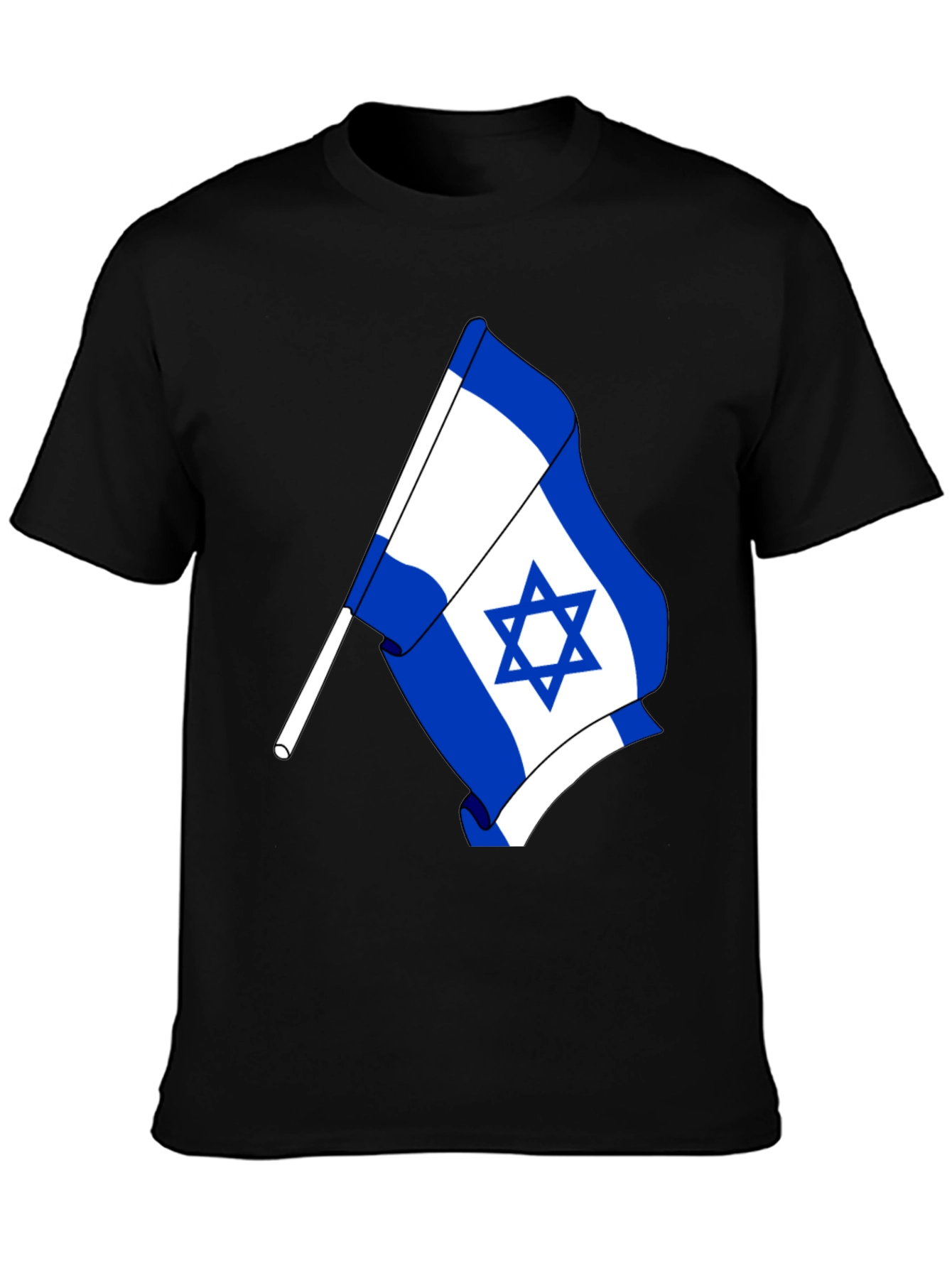 Israel Flag Graphic T-Shirt - Black