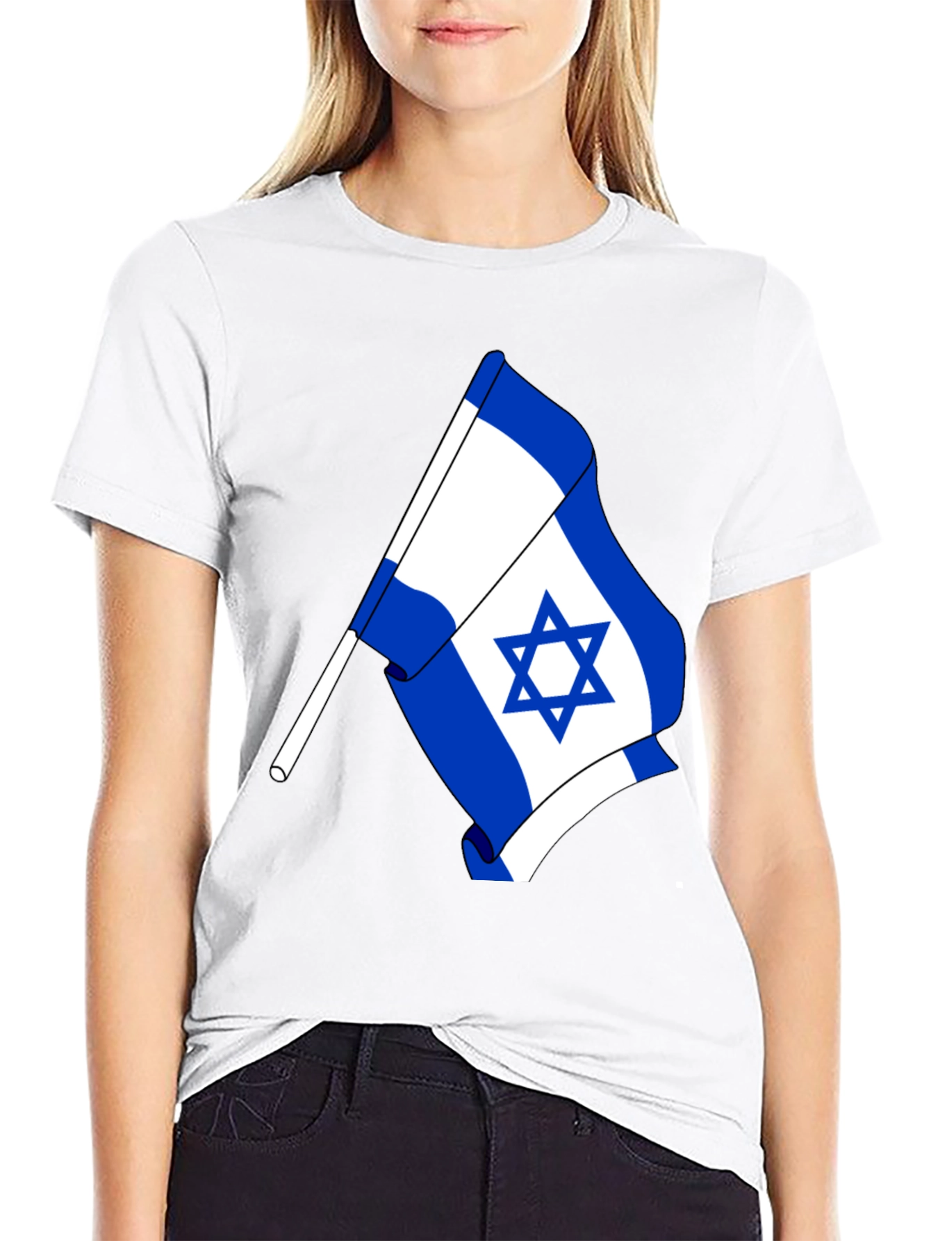 Israel Flag Graphic T-Shirt - Black