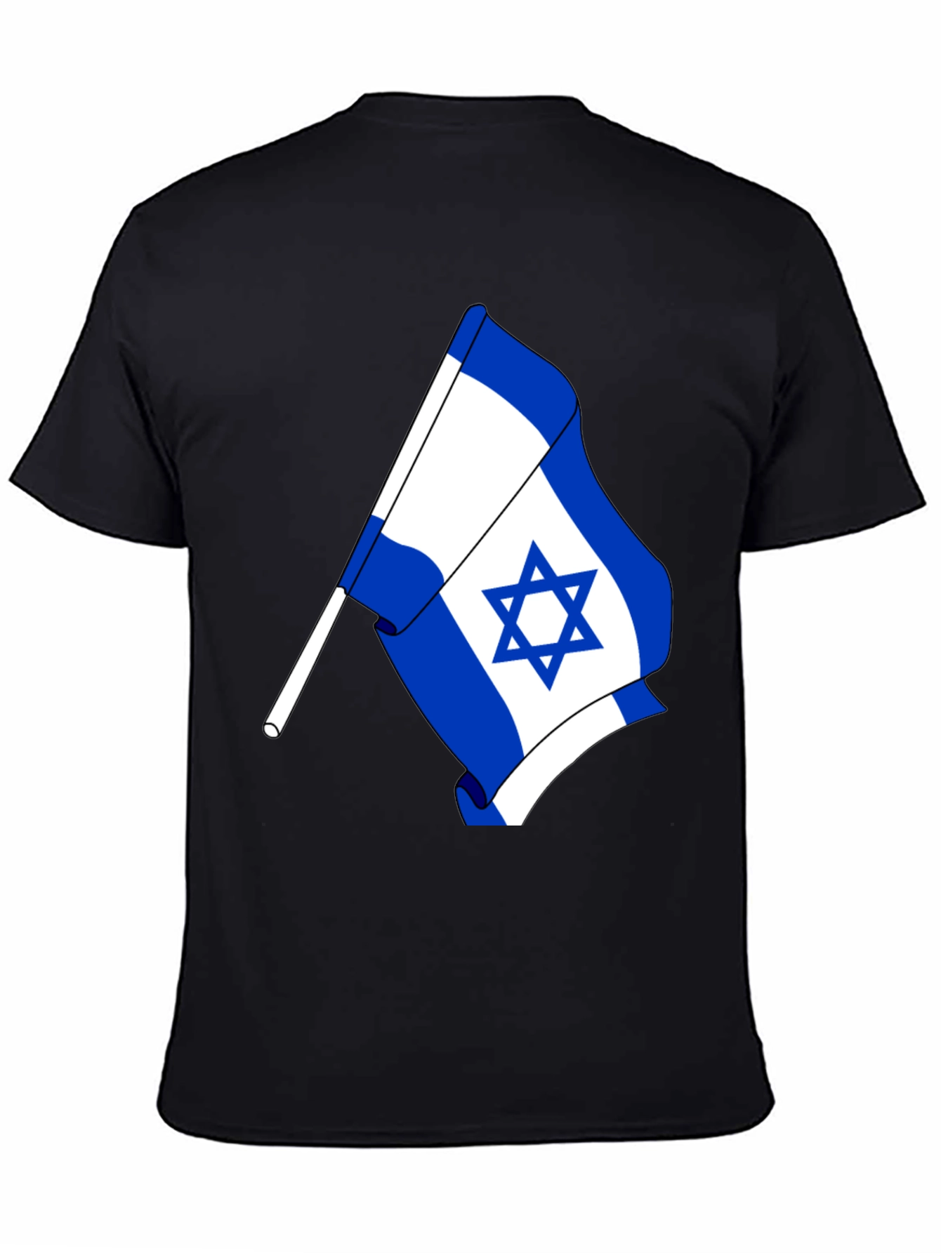 Israel Flag Graphic T-Shirt - Black