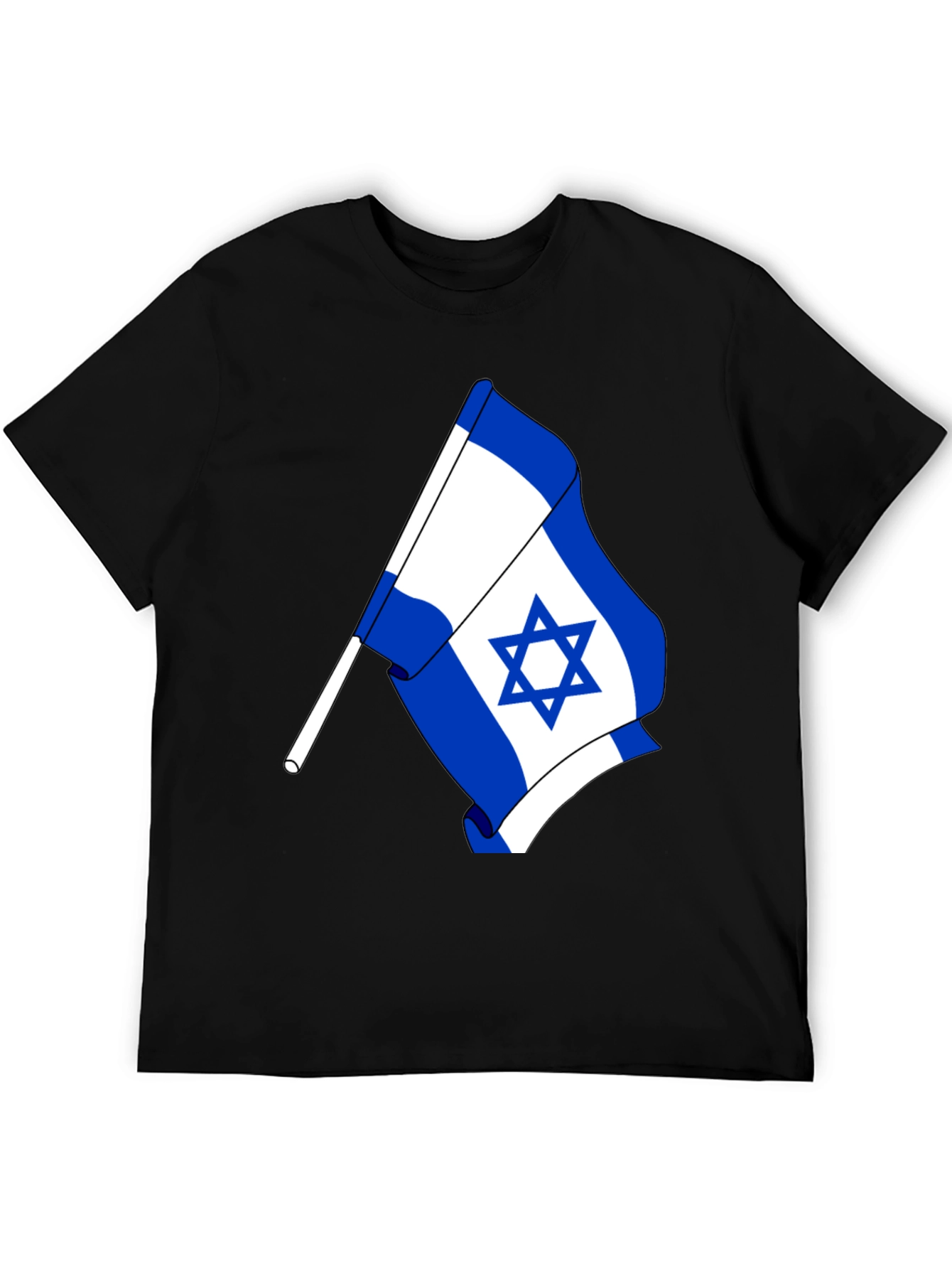 Israel Flag Graphic T-Shirt - Black