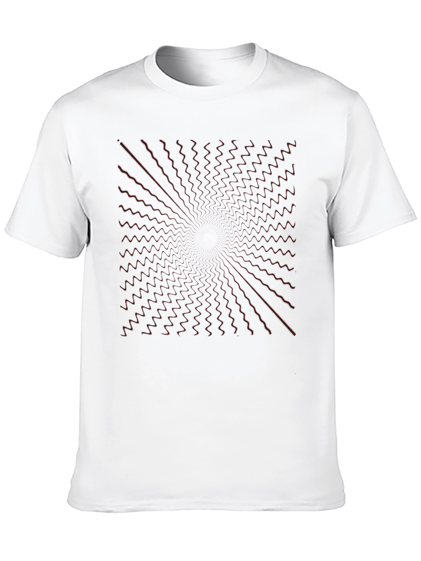 Abstract Vortex Graphic Print Black T-Shirt