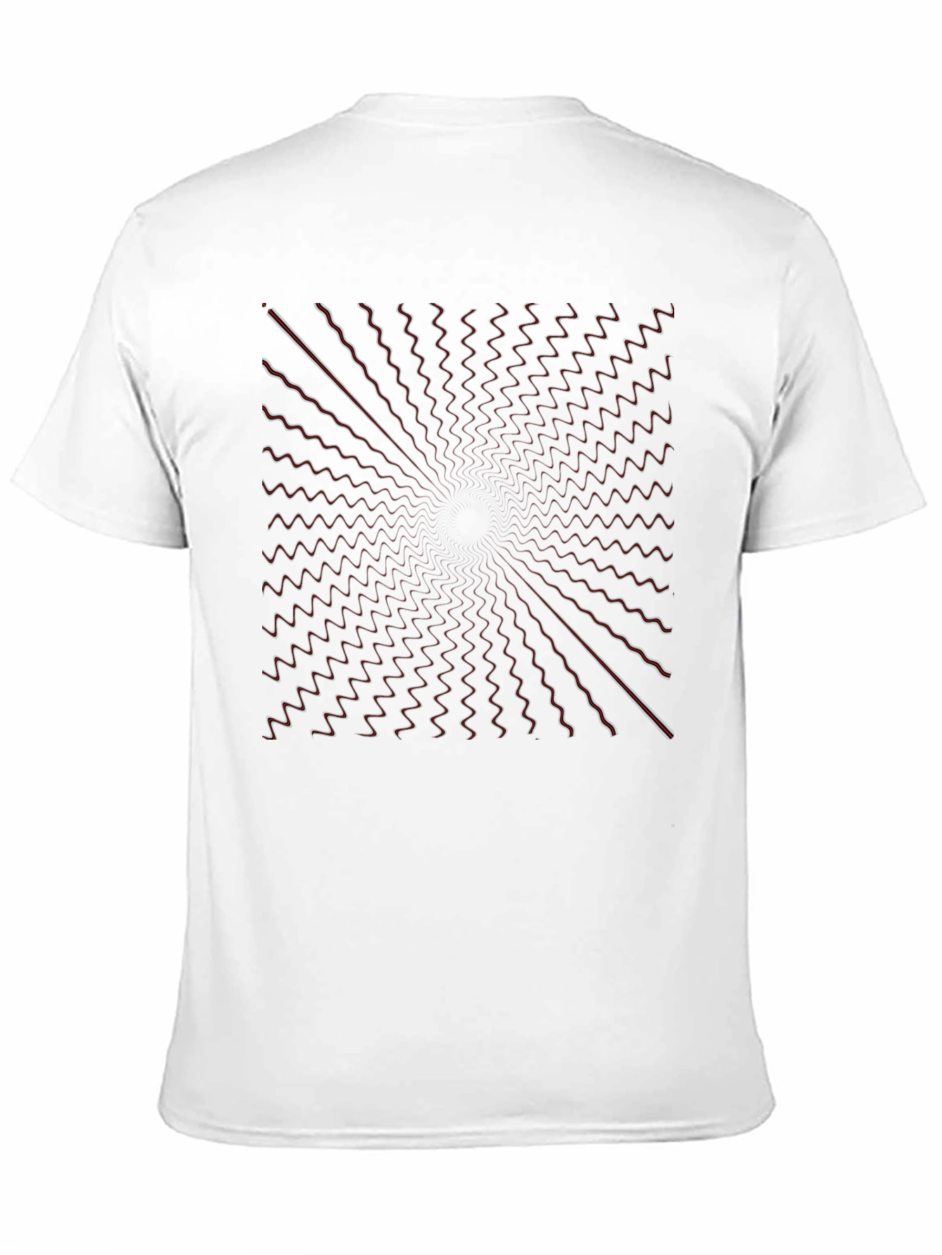Abstract Vortex Graphic Print Black T-Shirt