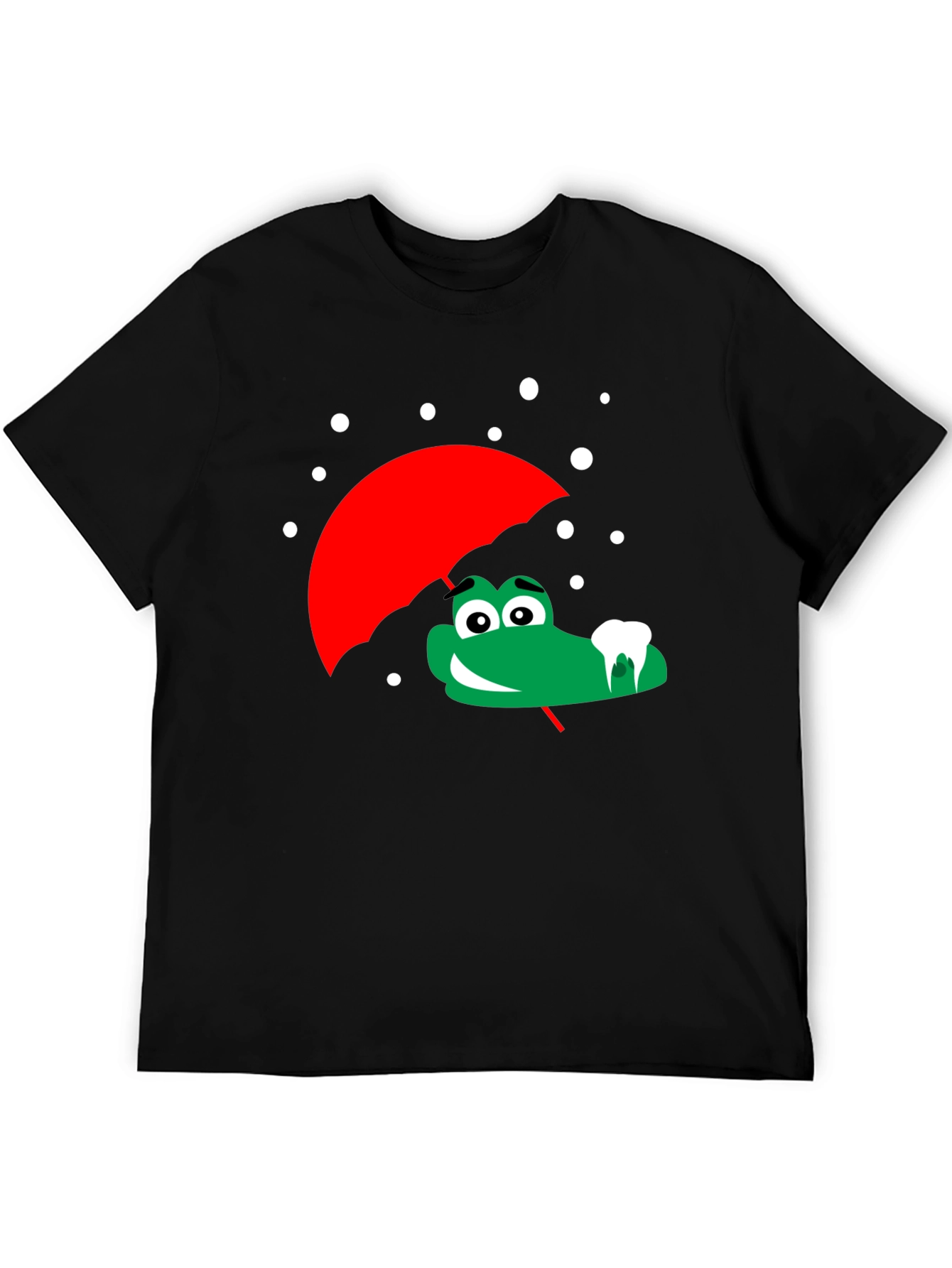 Cartoon Alligator with Umbrella Graphic Tee