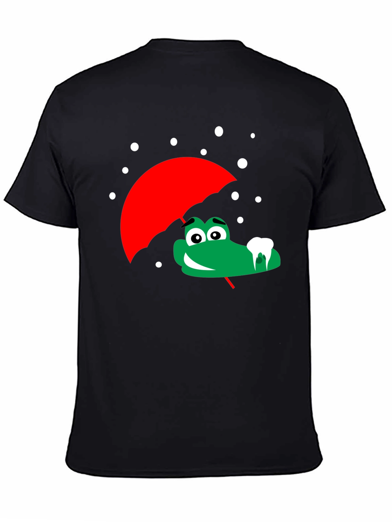 Cartoon Alligator with Umbrella Graphic Tee
