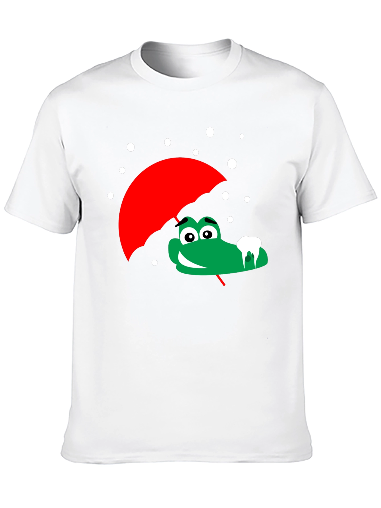 Cartoon Alligator with Umbrella Graphic Tee