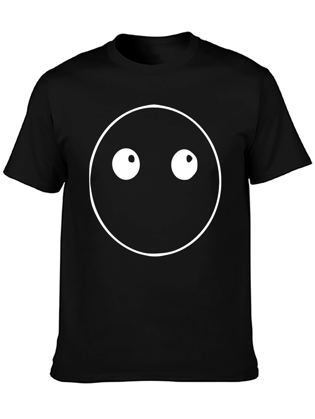 Funny Googly Eyes Graphic Black T-Shirt