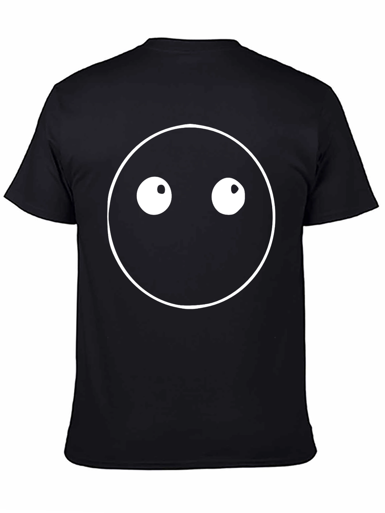 Funny Googly Eyes Graphic Black T-Shirt