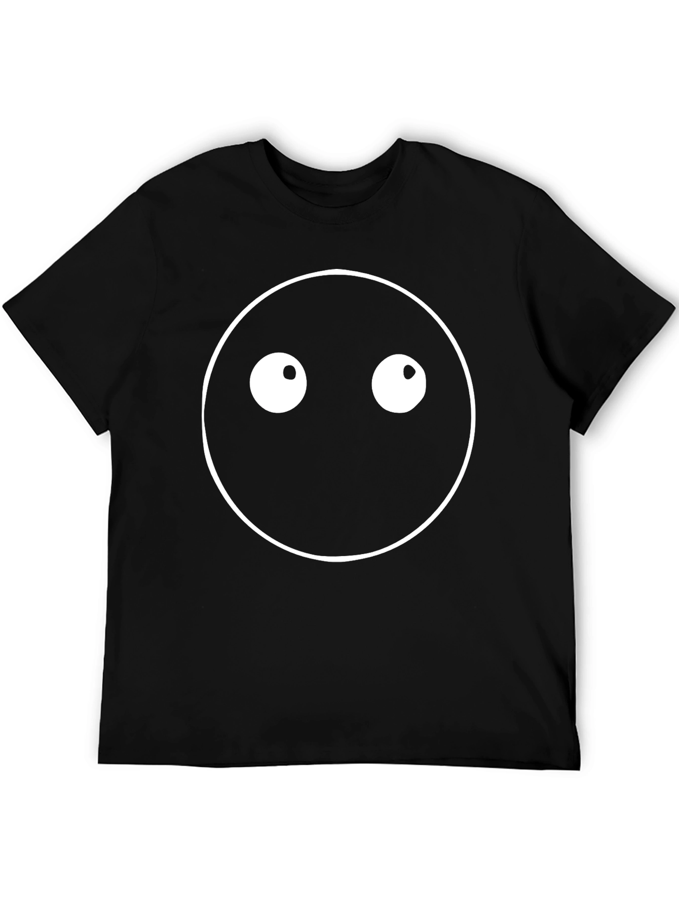 Funny Googly Eyes Graphic Black T-Shirt