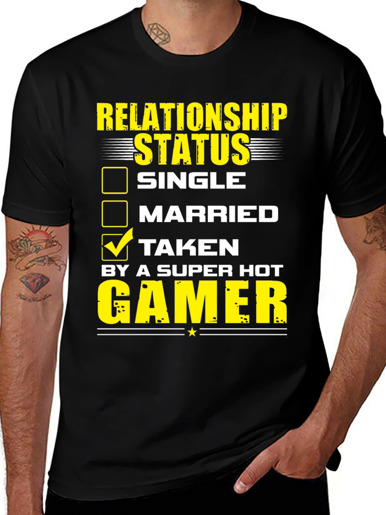 Relationship Status: Taken by a Super Hot Gamer T-Shirt