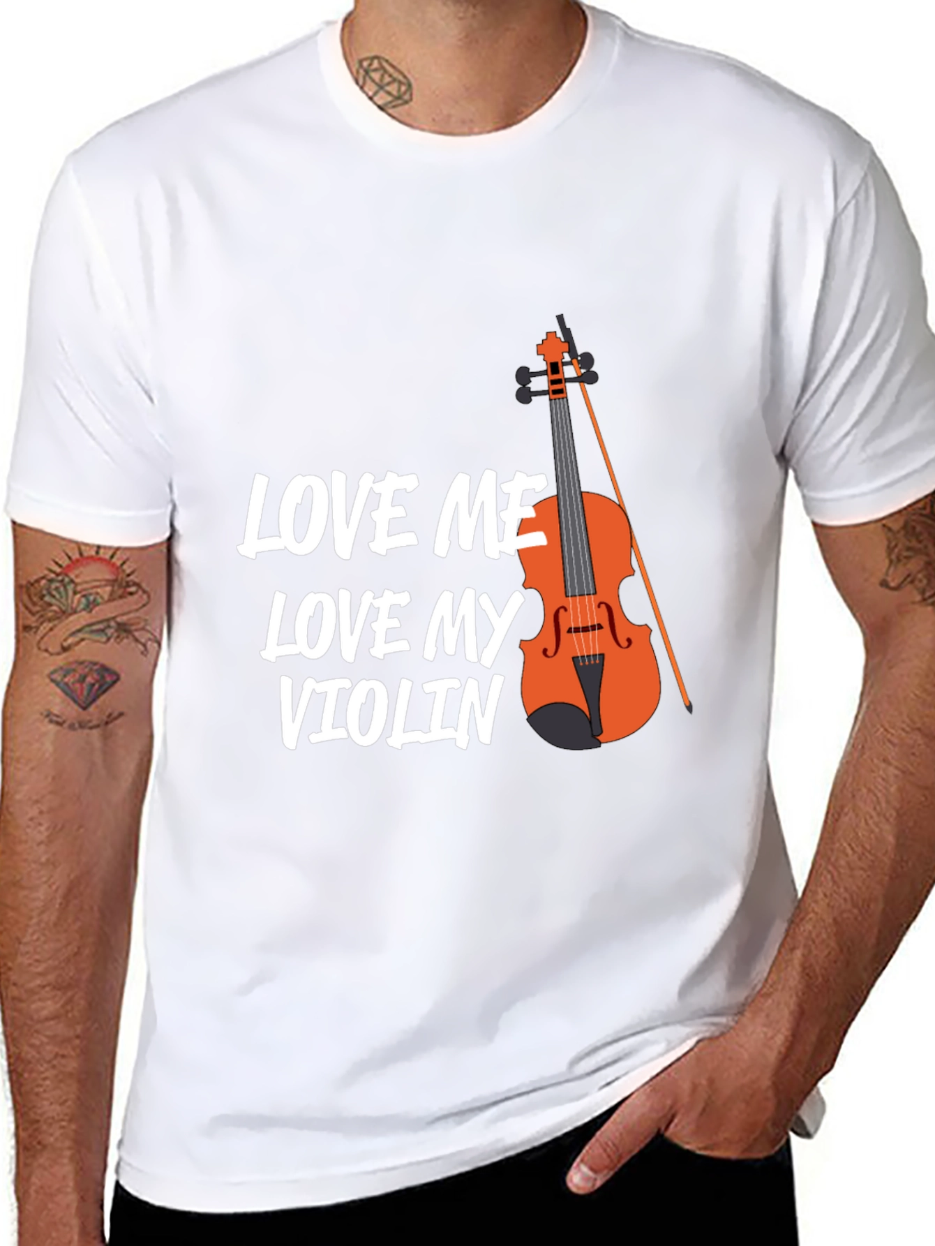 Love Me Love My Violin T-Shirt - Musician Tee