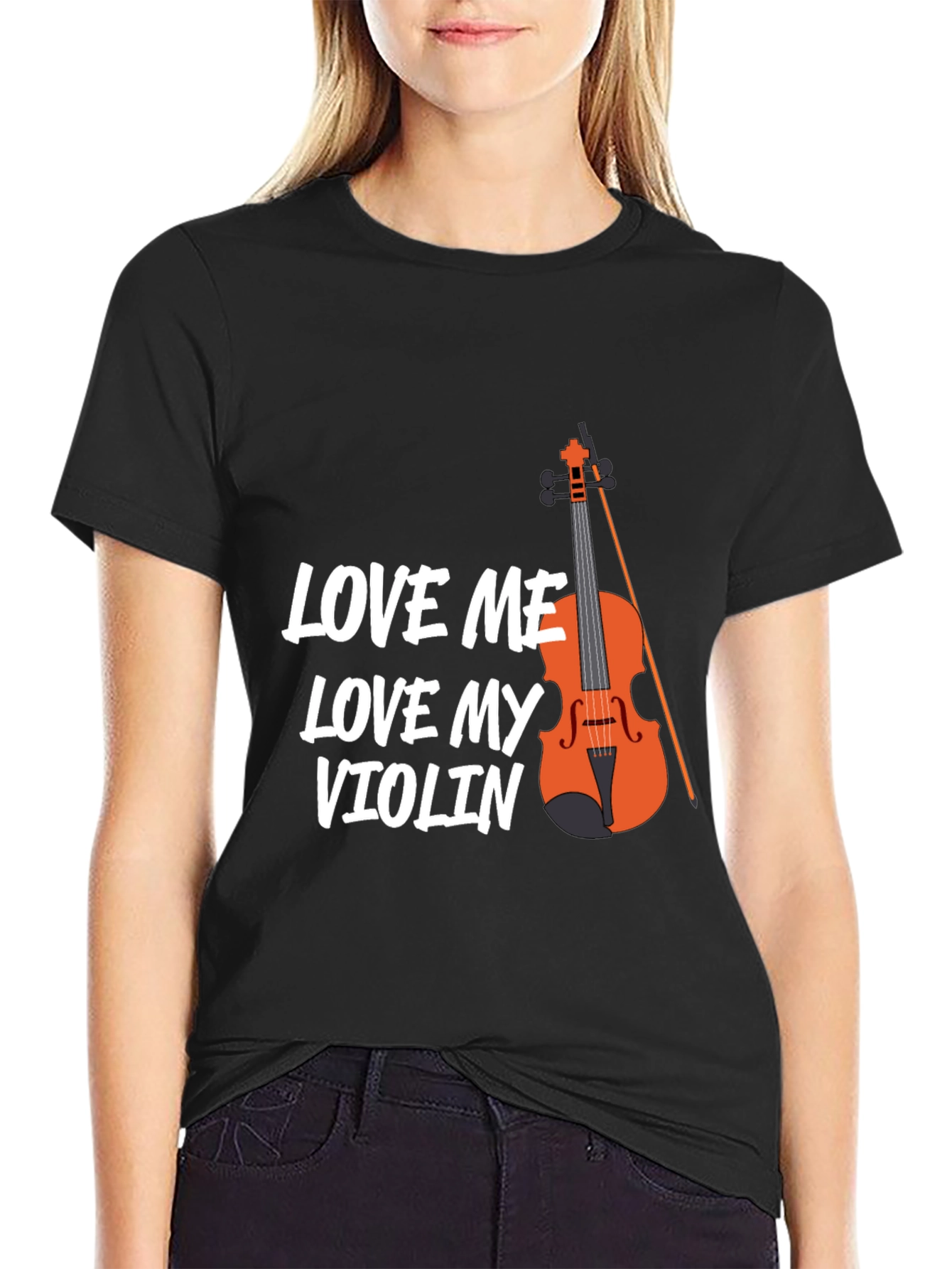 Love Me Love My Violin T-Shirt - Musician Tee