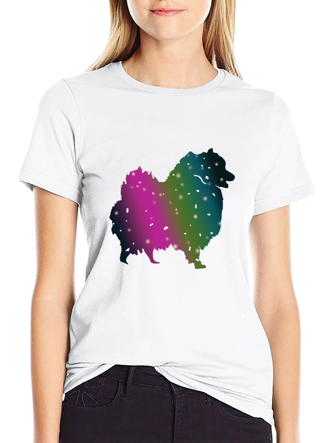 Galaxy Dog Silhouette Graphic Tee