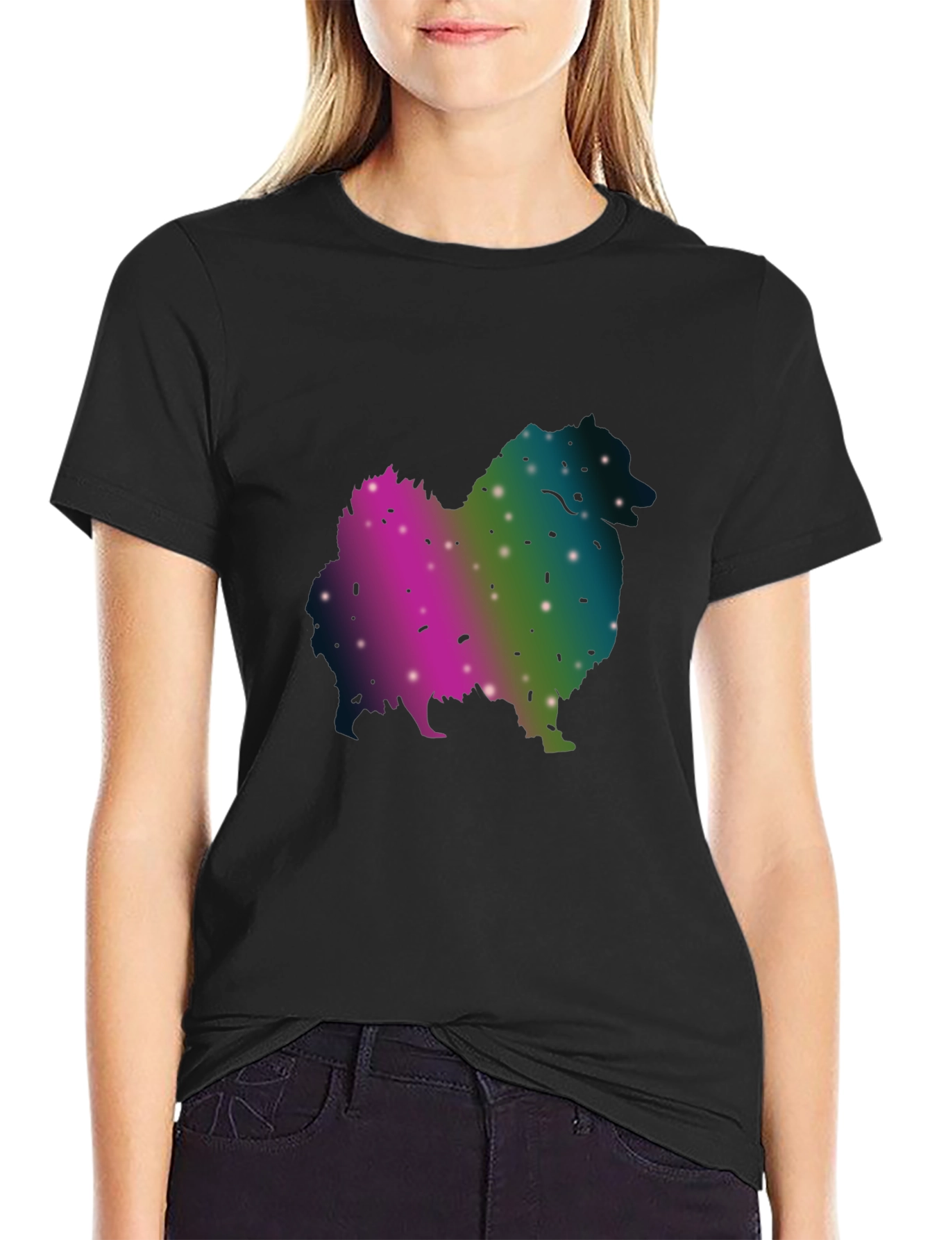 Galaxy Dog Silhouette Graphic Tee