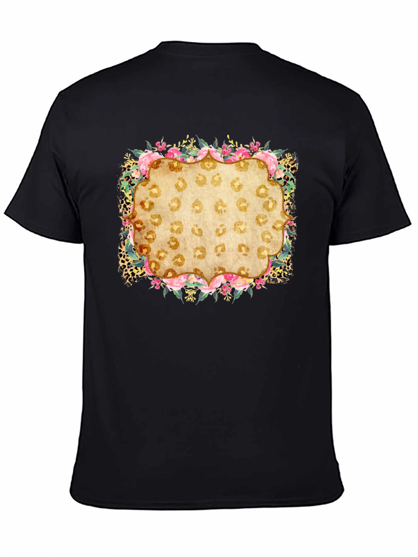 Floral Leopard Print Graphic Tee