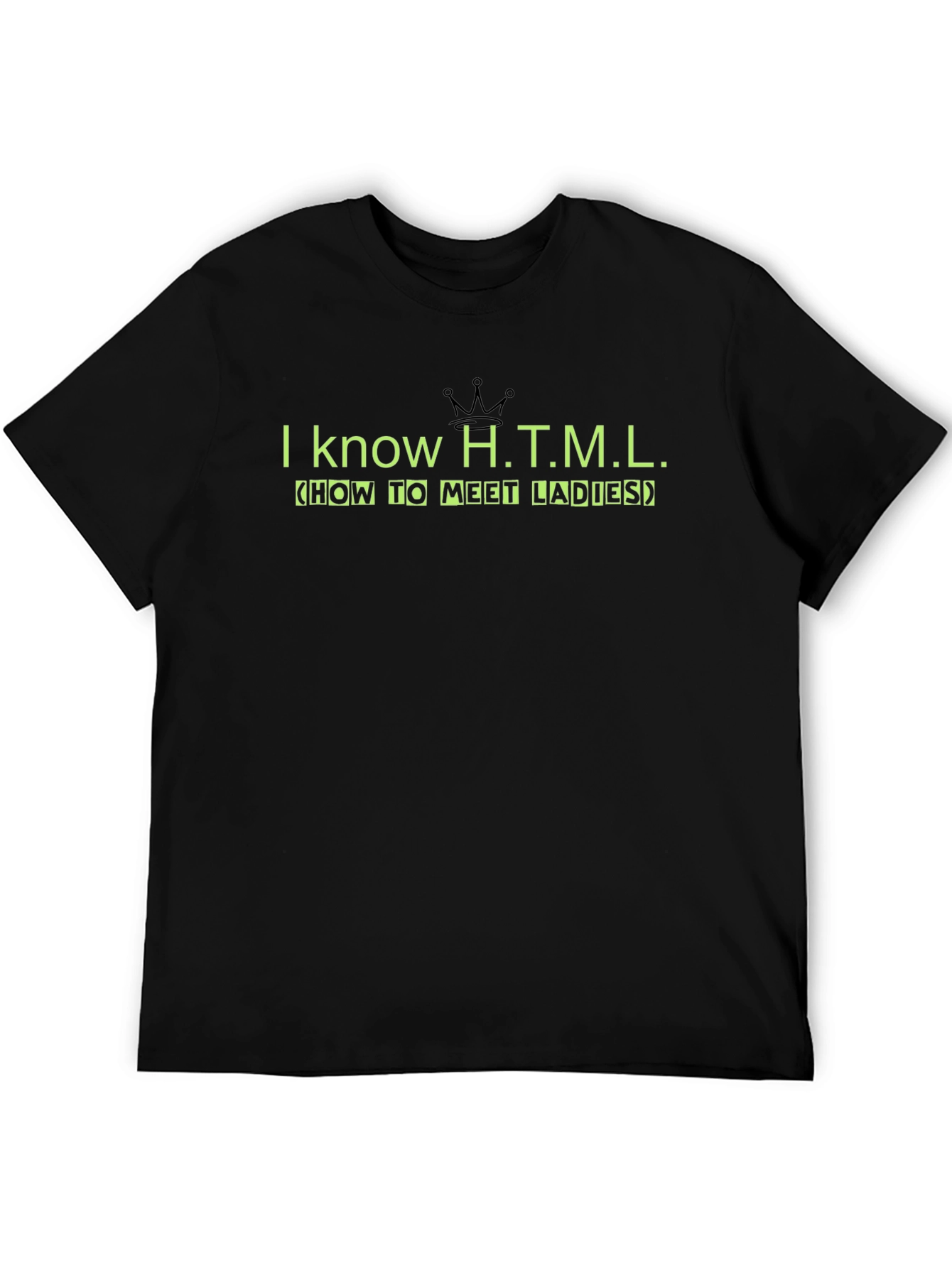 I Know HTML Funny Coding T-Shirt - Black