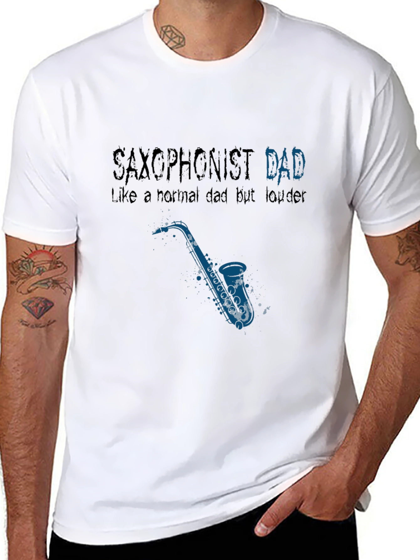 Saxophonist Dad T-Shirt - Musician Fathers Day Gift