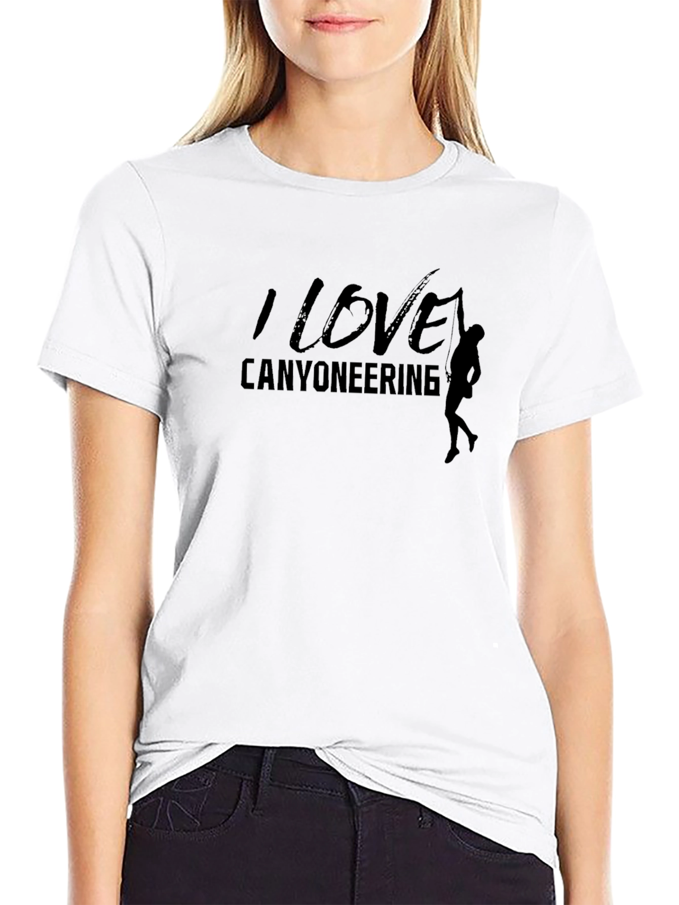 I Love Canyoneering Black Graphic Tee