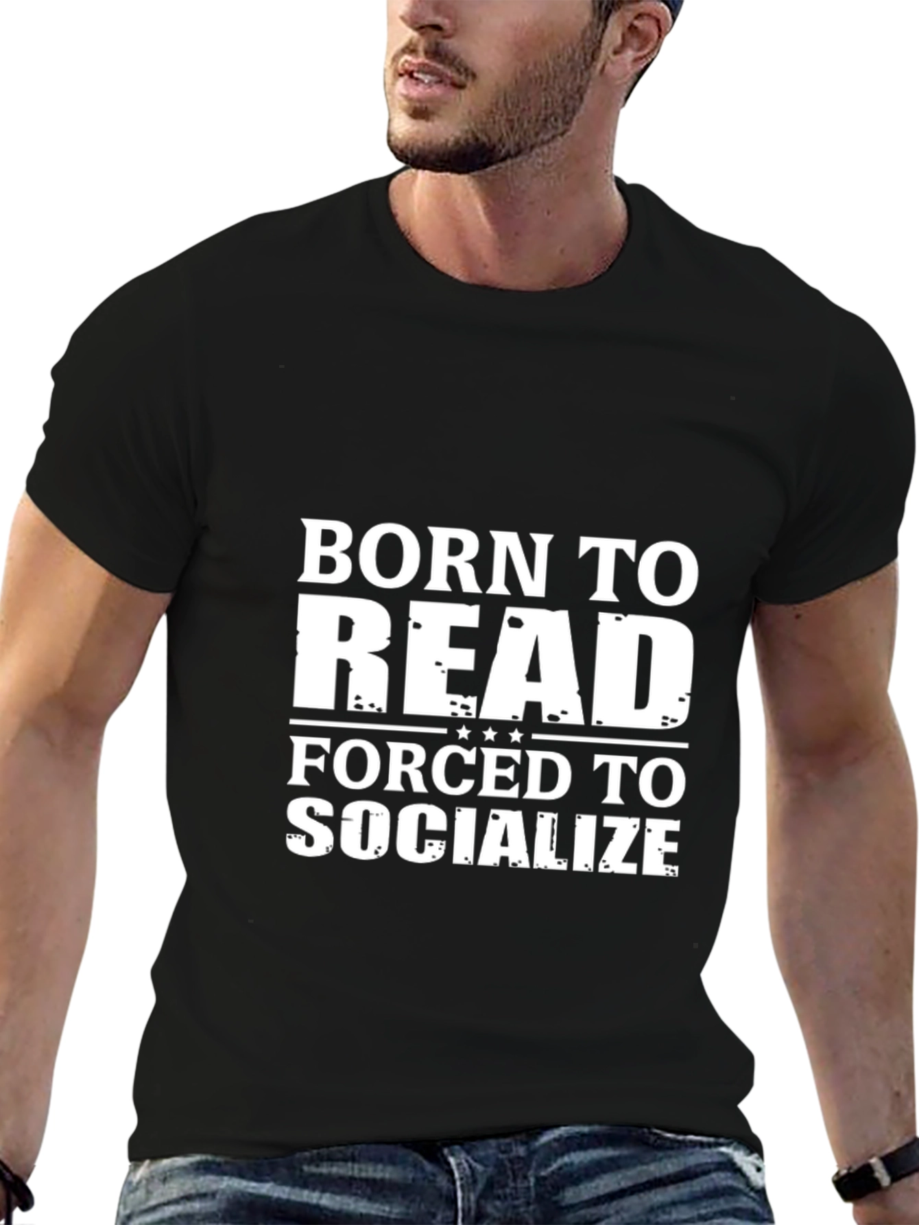 Born To Read T-Shirt Funny Social Introvert Tee