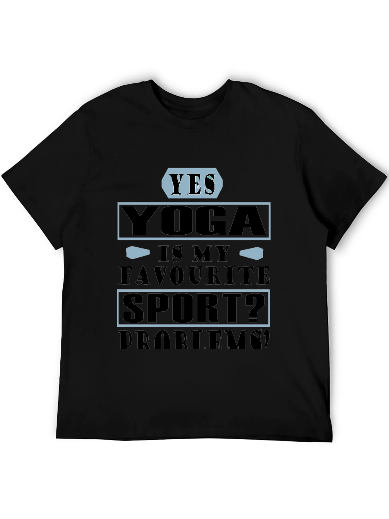 Yoga Is My Favourite Sport? Mens Black T-Shirt