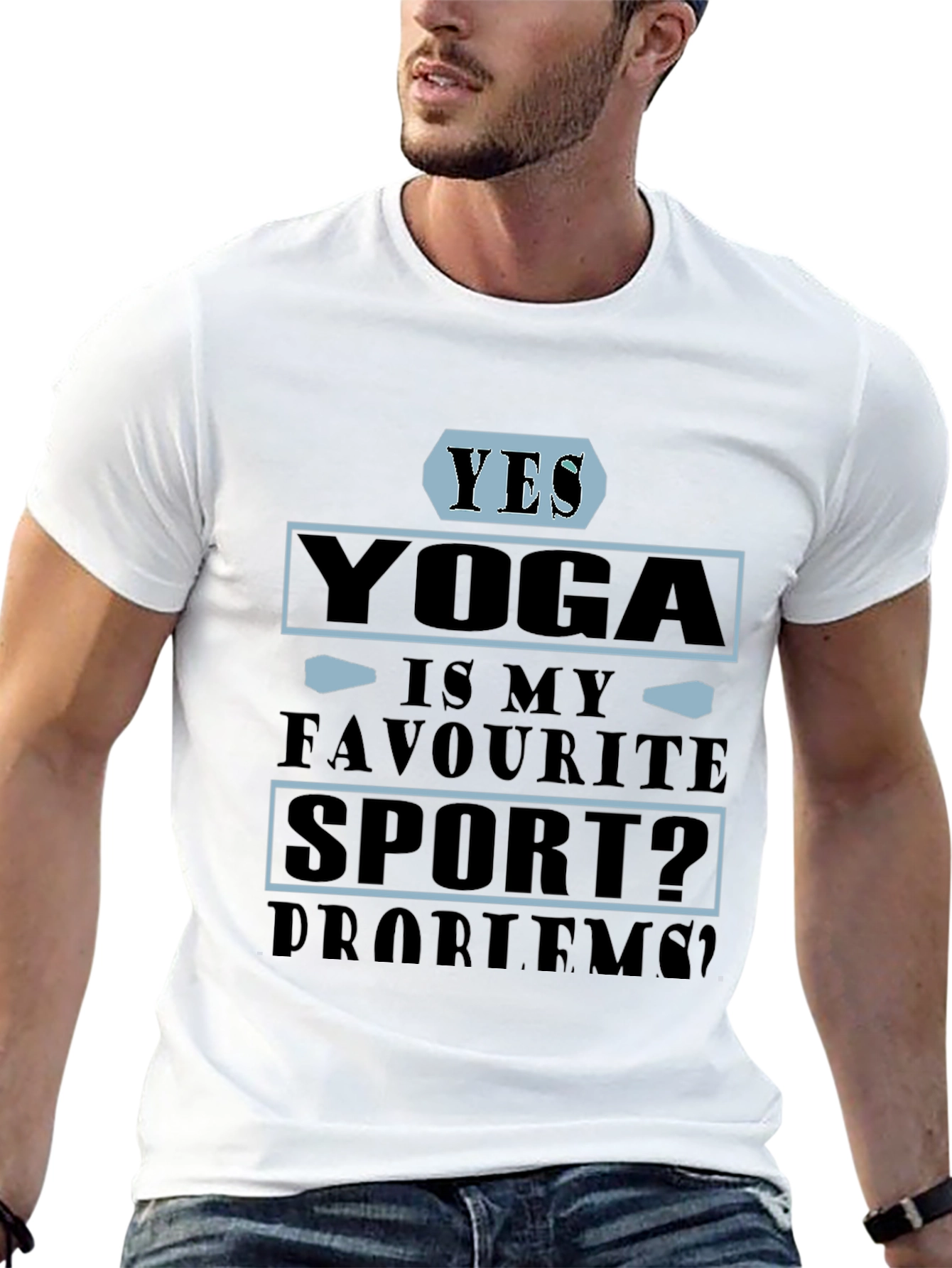 Yoga Is My Favourite Sport? Mens Black T-Shirt