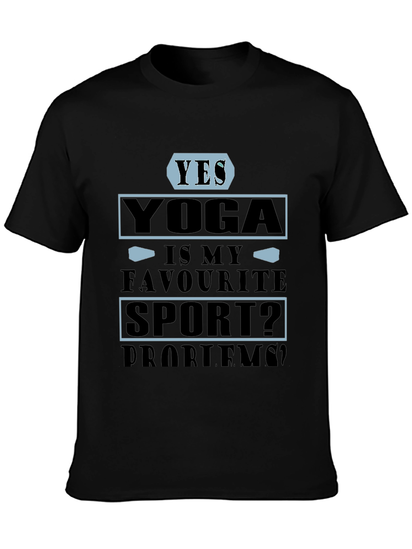 Yoga Is My Favourite Sport? Mens Black T-Shirt