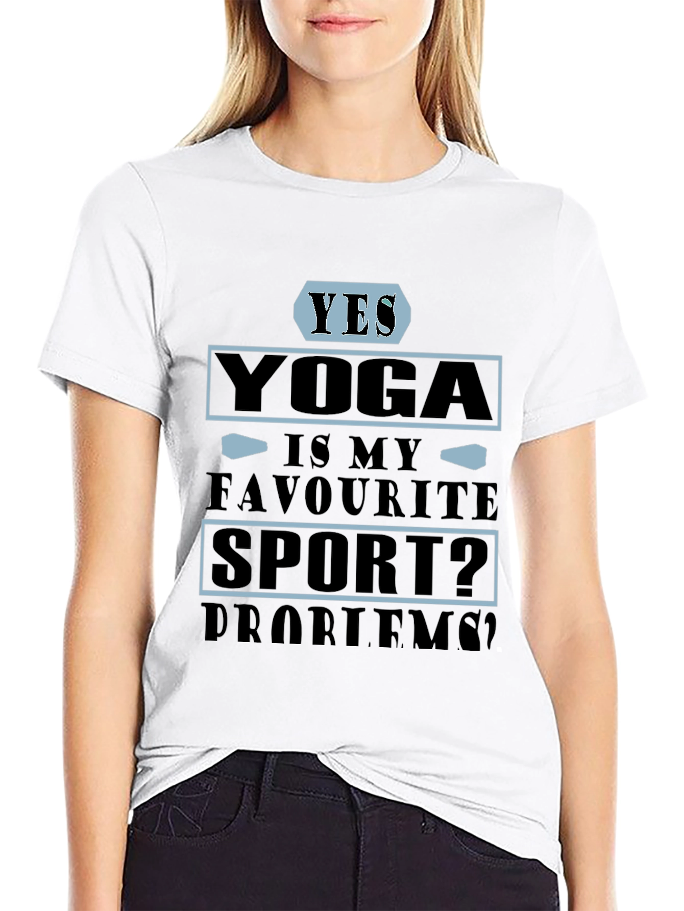 Yoga Is My Favourite Sport? Mens Black T-Shirt