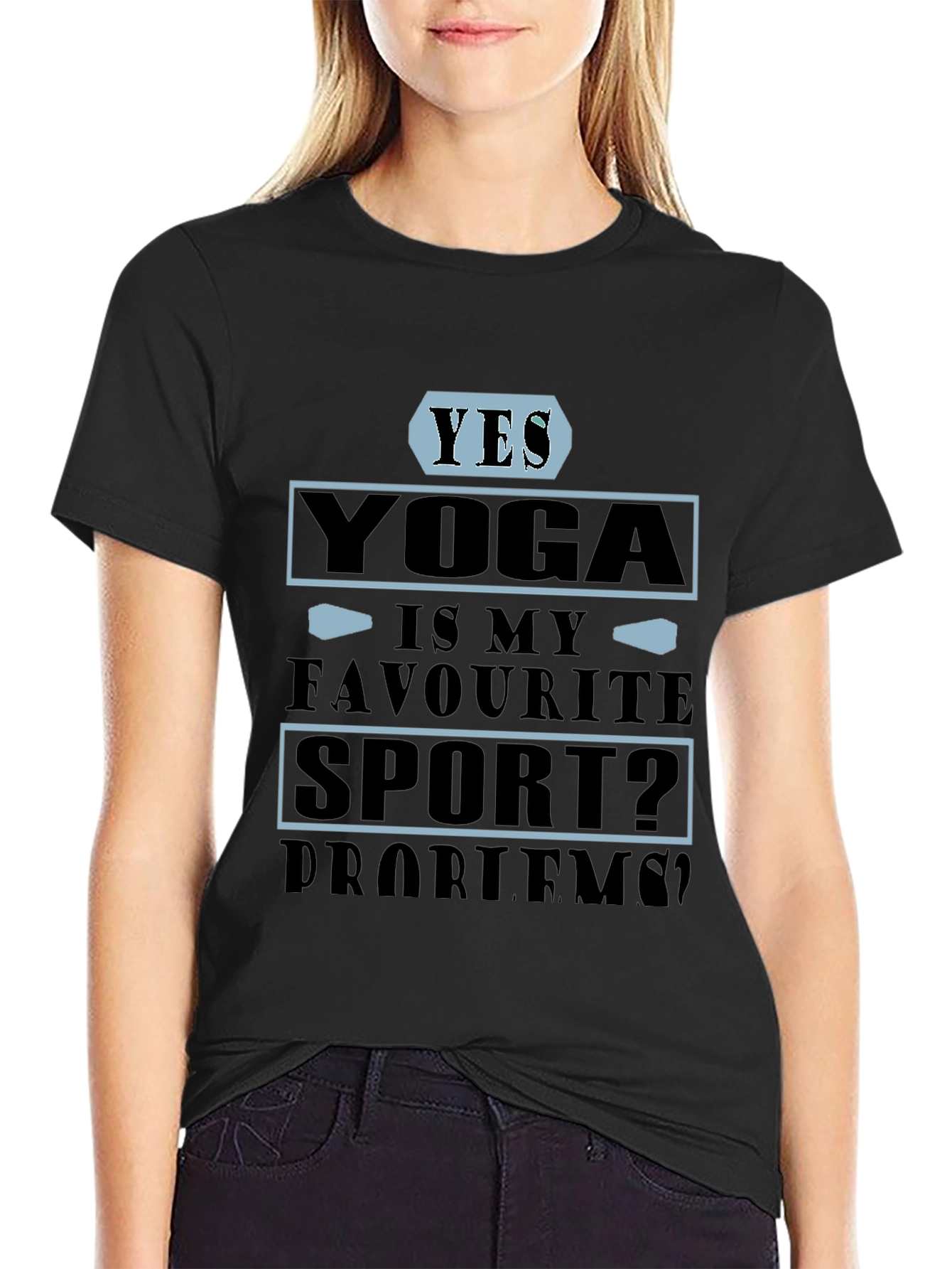 Yoga Is My Favourite Sport? Mens Black T-Shirt