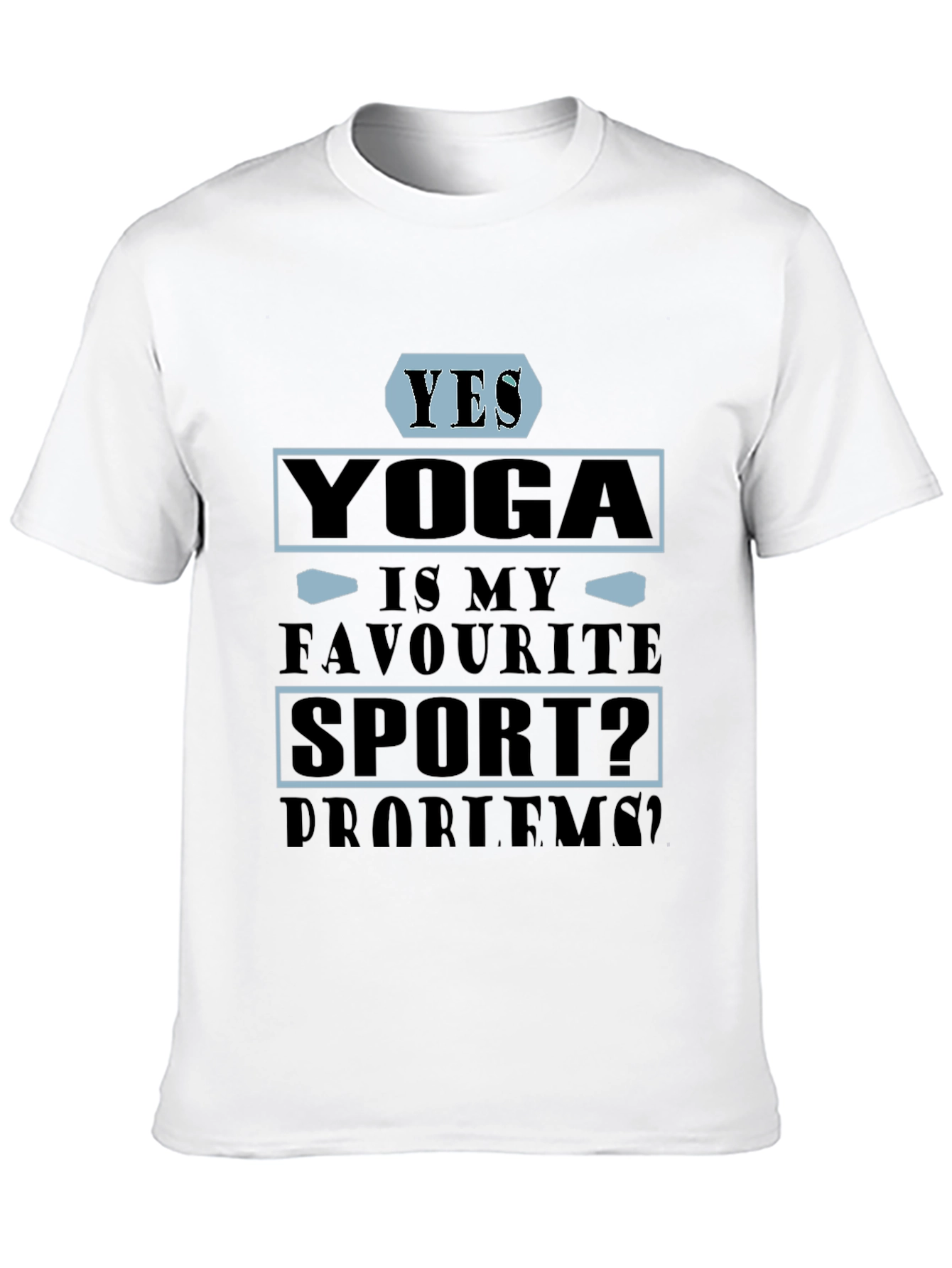 Yoga Is My Favourite Sport? Mens Black T-Shirt