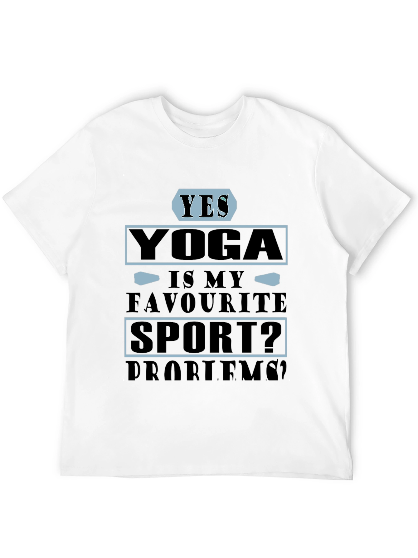 Yoga Is My Favourite Sport? Mens Black T-Shirt