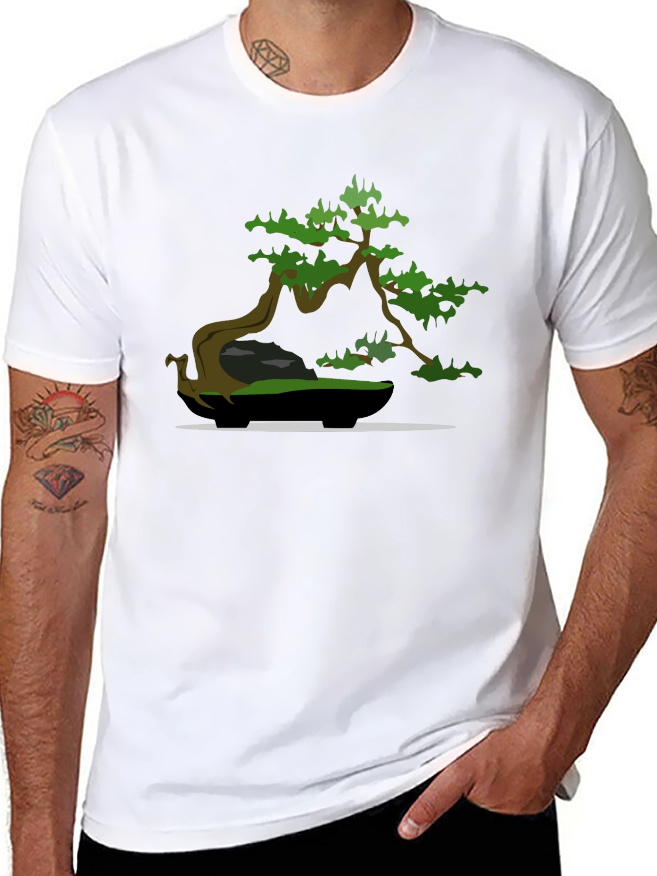Bonsai Tree Graphic Tee - Zen Style