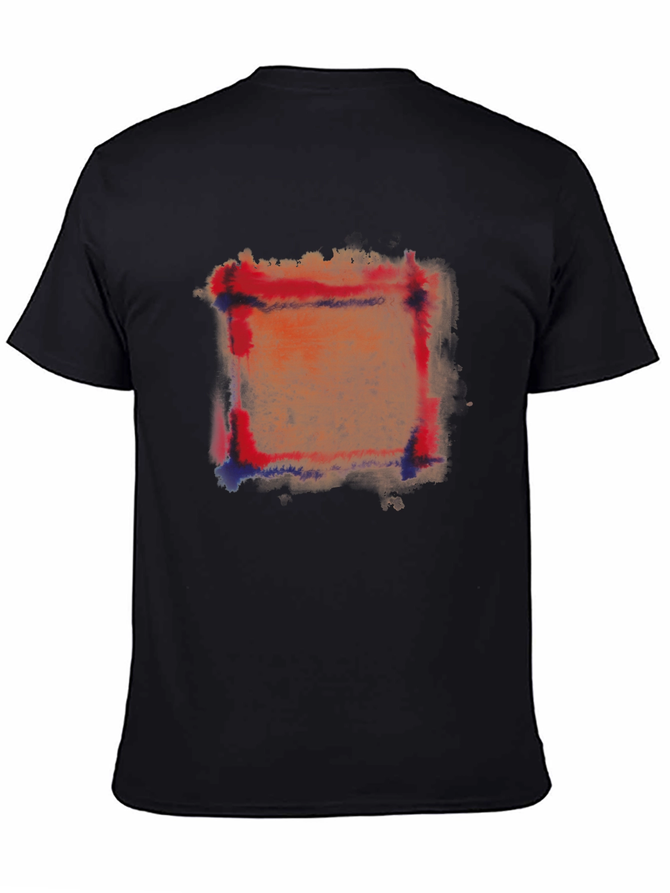 Abstract Square Graphic Black T-Shirt