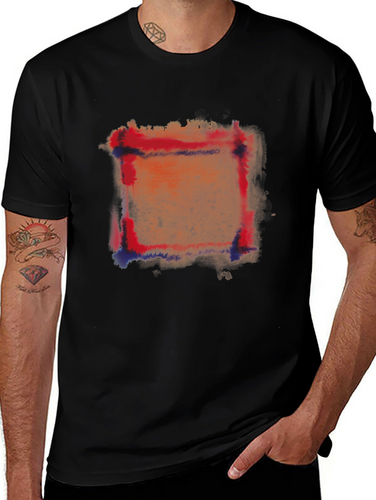Abstract Square Graphic Black T-Shirt