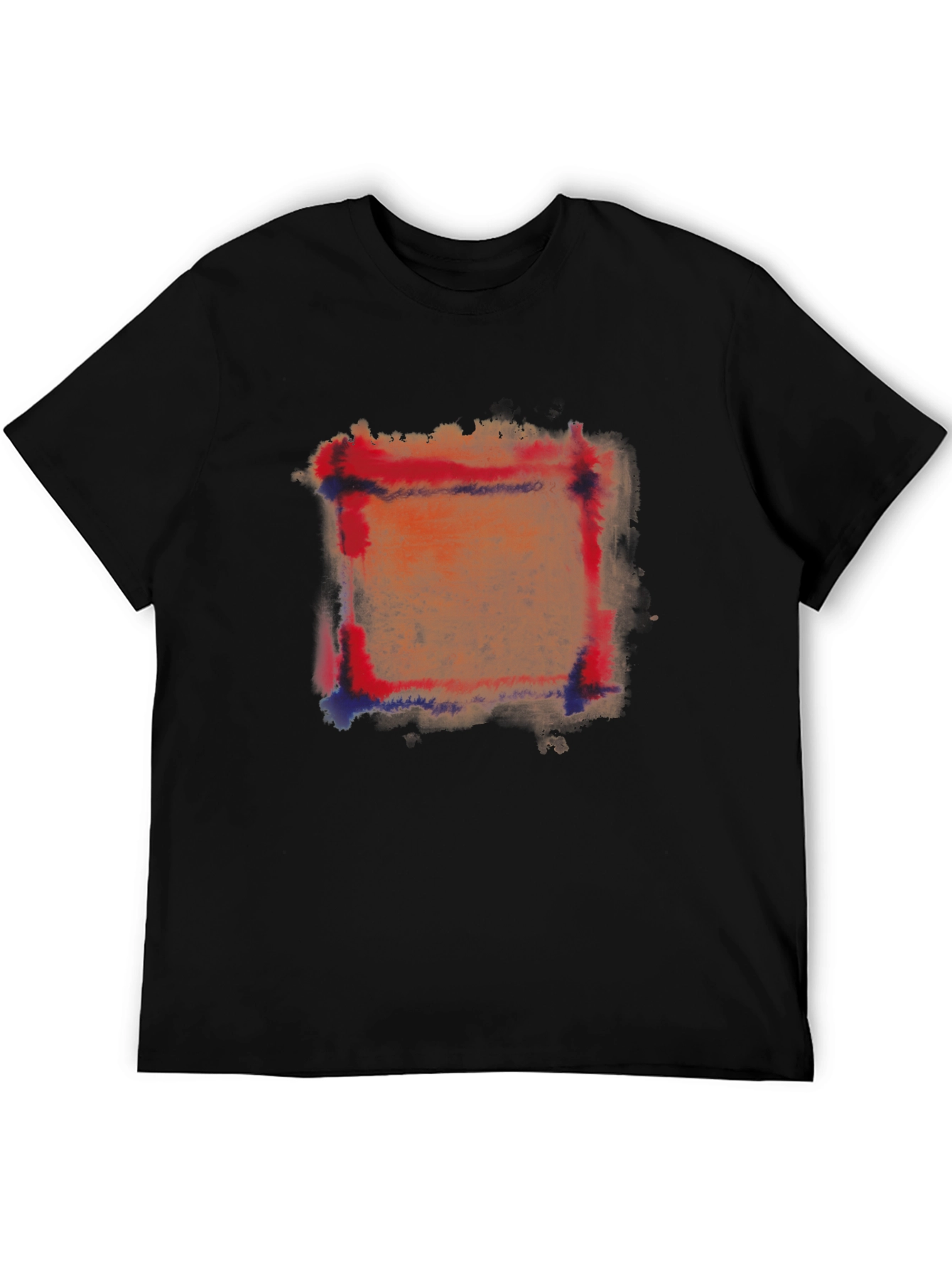 Abstract Square Graphic Black T-Shirt