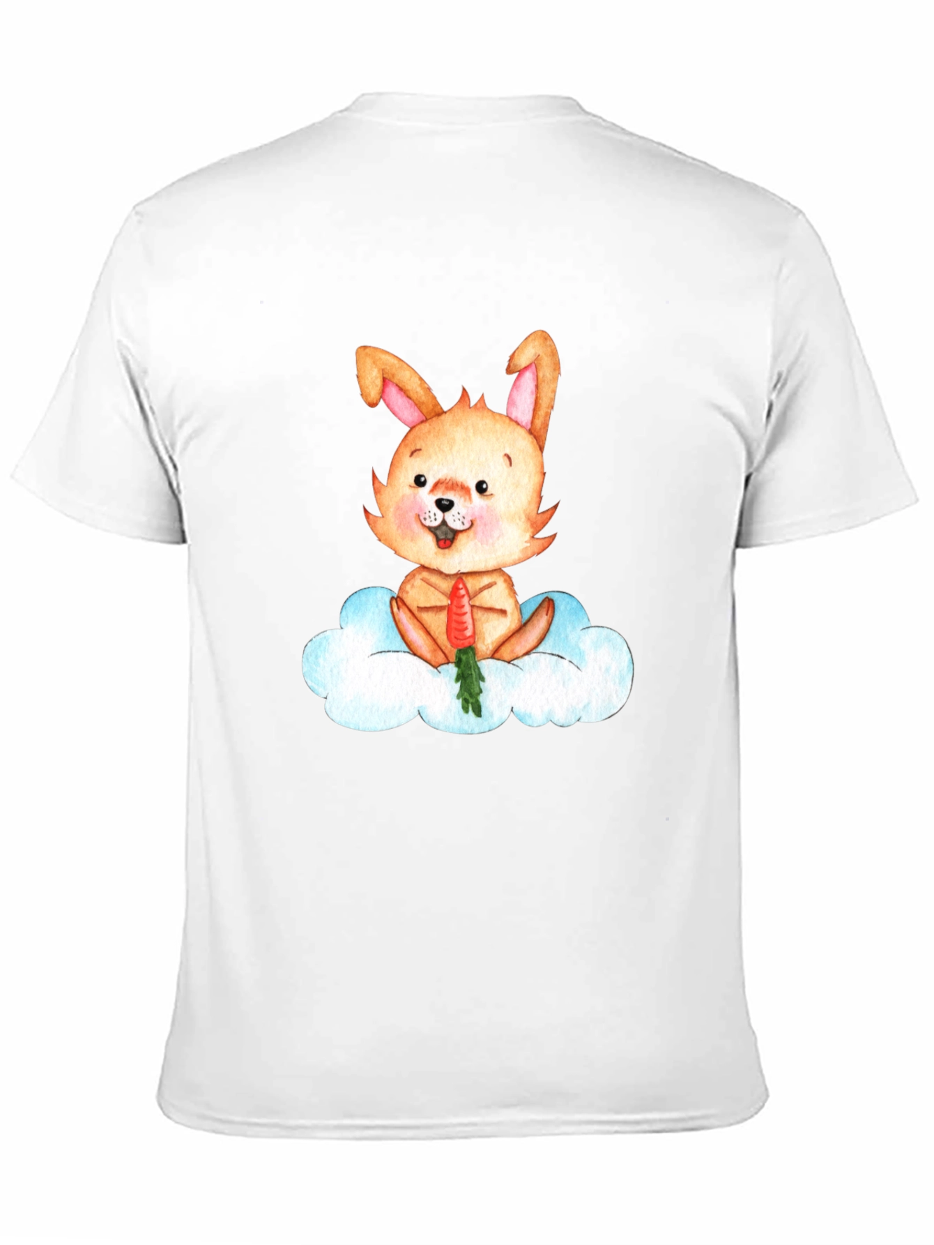 Cute Bunny Cloud Carrot Graphic T-Shirt