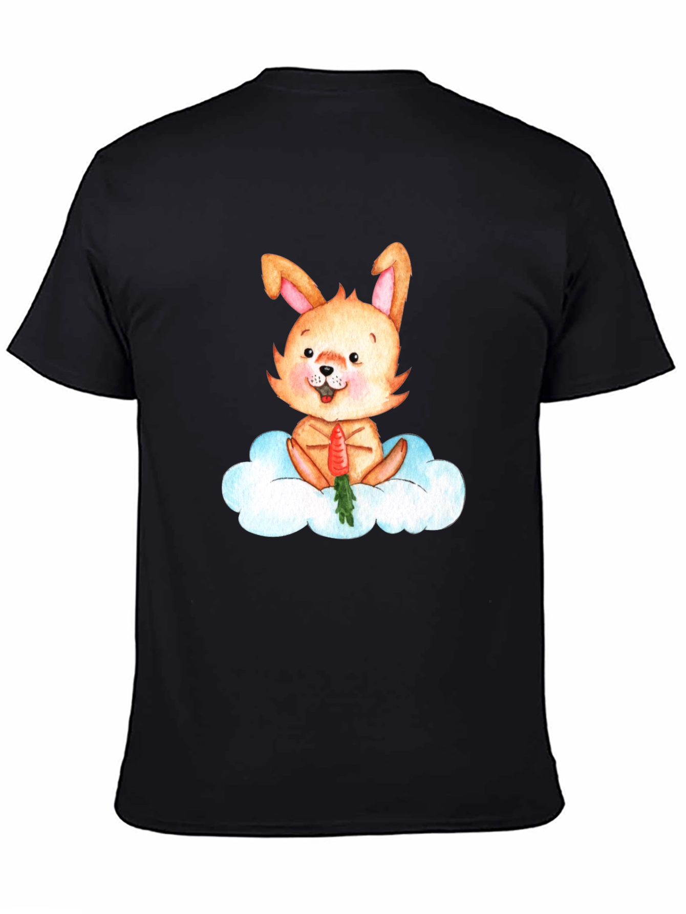 Cute Bunny Cloud Carrot Graphic T-Shirt