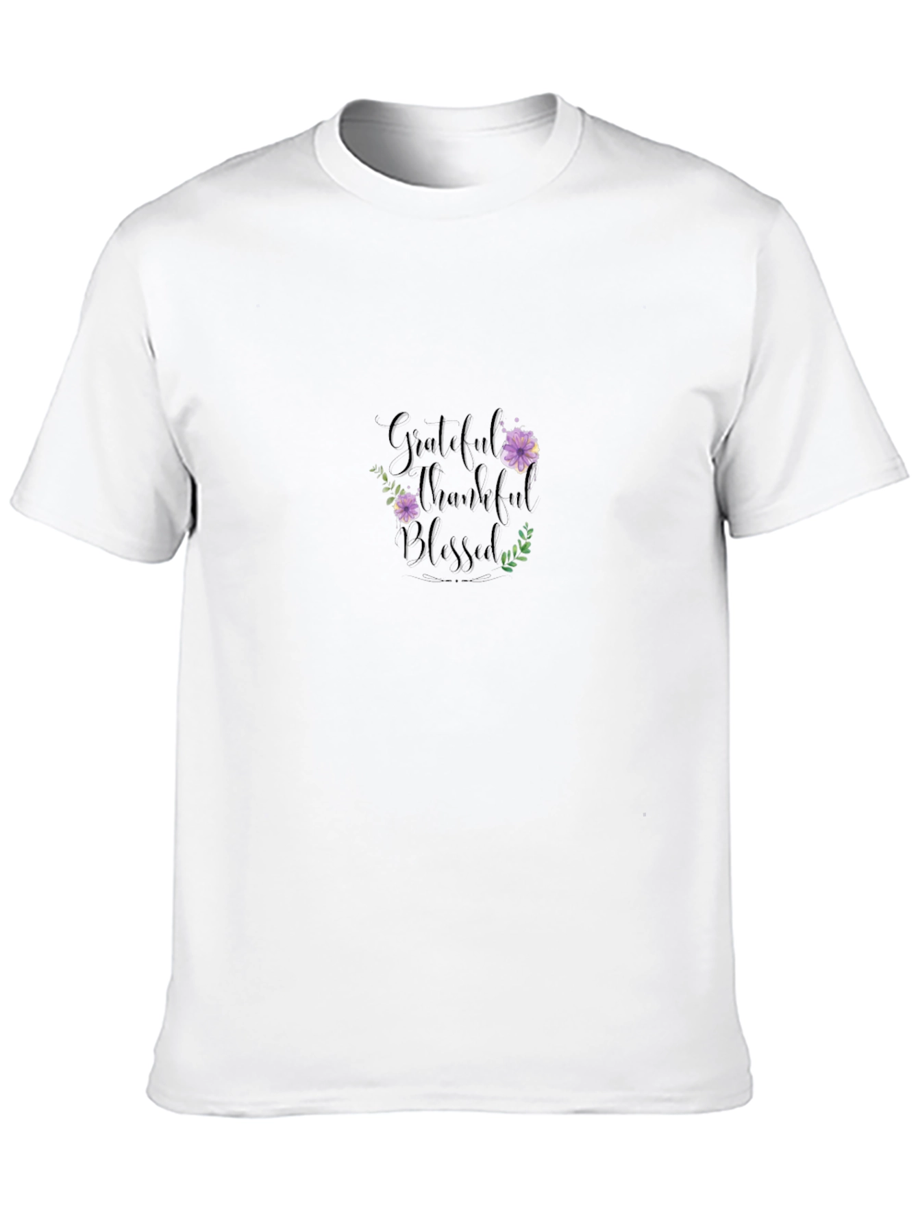 Grateful Thankful Blessed Black T-Shirt