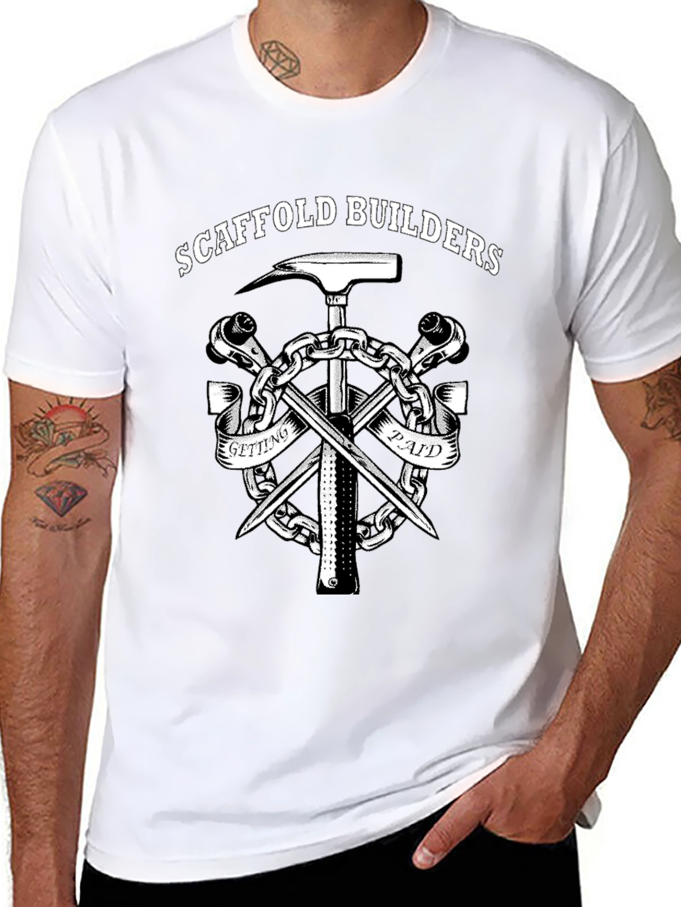 Scaffold Builders T-Shirt - Getting Paid Workwear