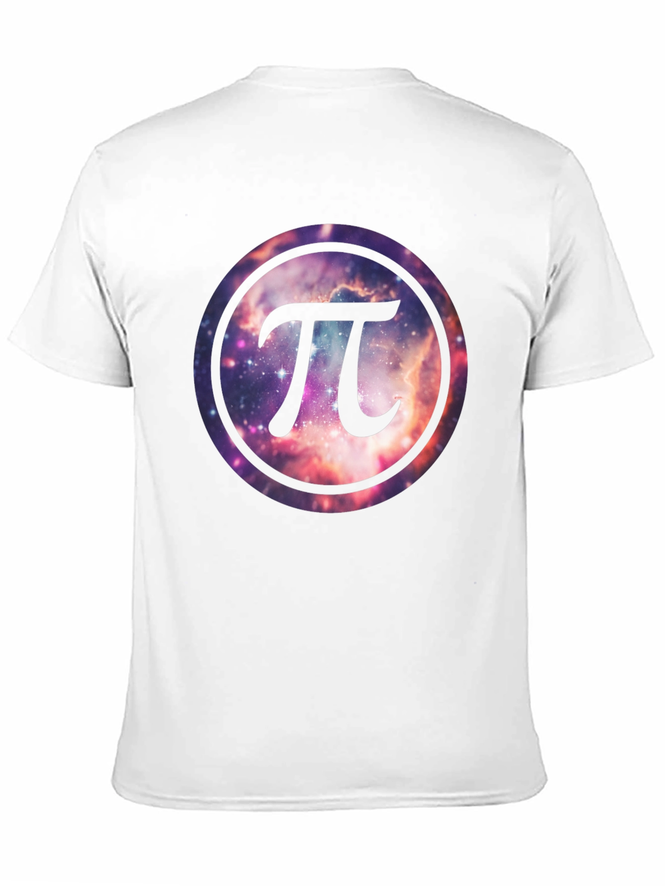 Cosmic Pi Symbol T-Shirt - Galaxy Design