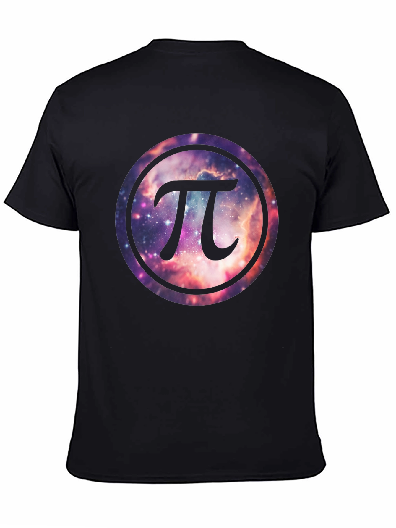Cosmic Pi Symbol T-Shirt - Galaxy Design