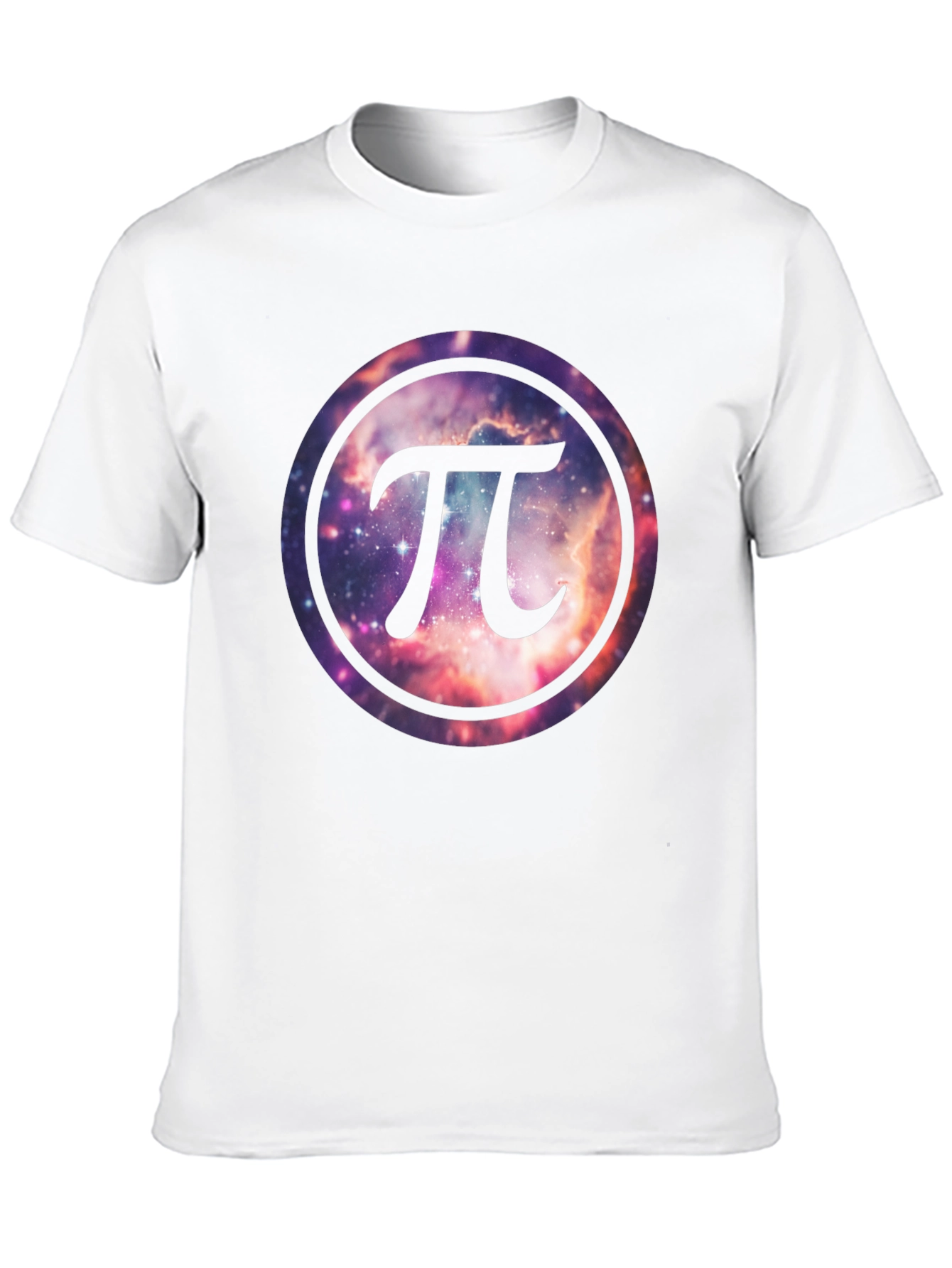 Cosmic Pi Symbol T-Shirt - Galaxy Design