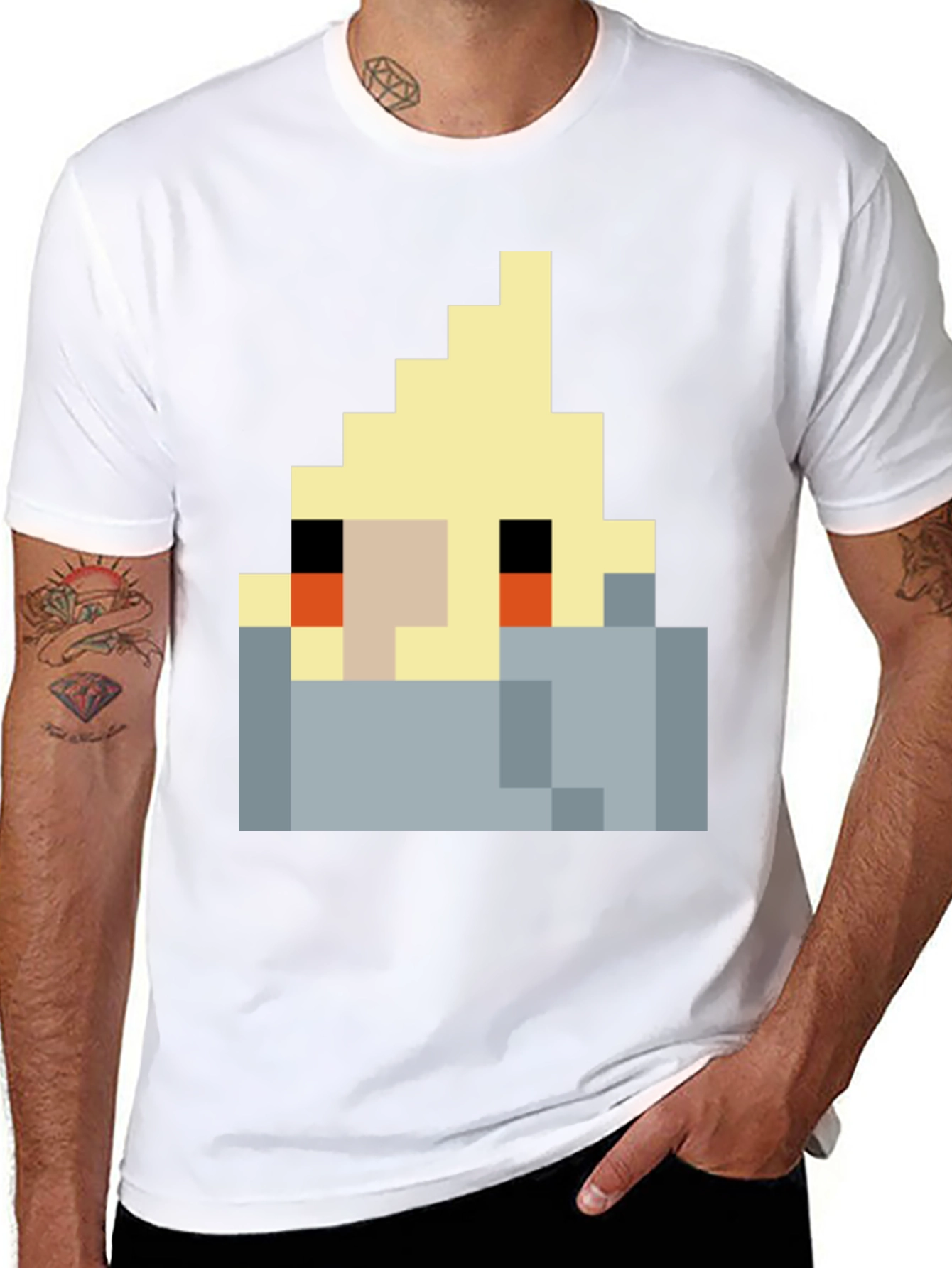 Pixel Cockatiel T-Shirt - Unique Graphic Tee