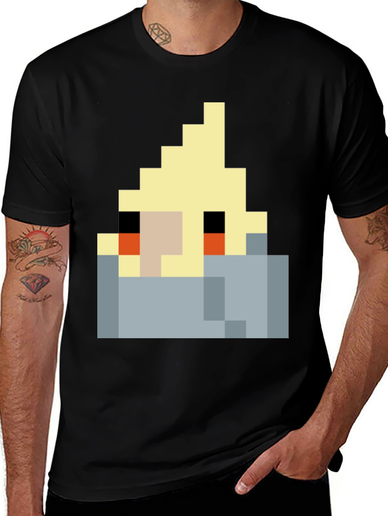 Pixel Cockatiel T-Shirt - Unique Graphic Tee
