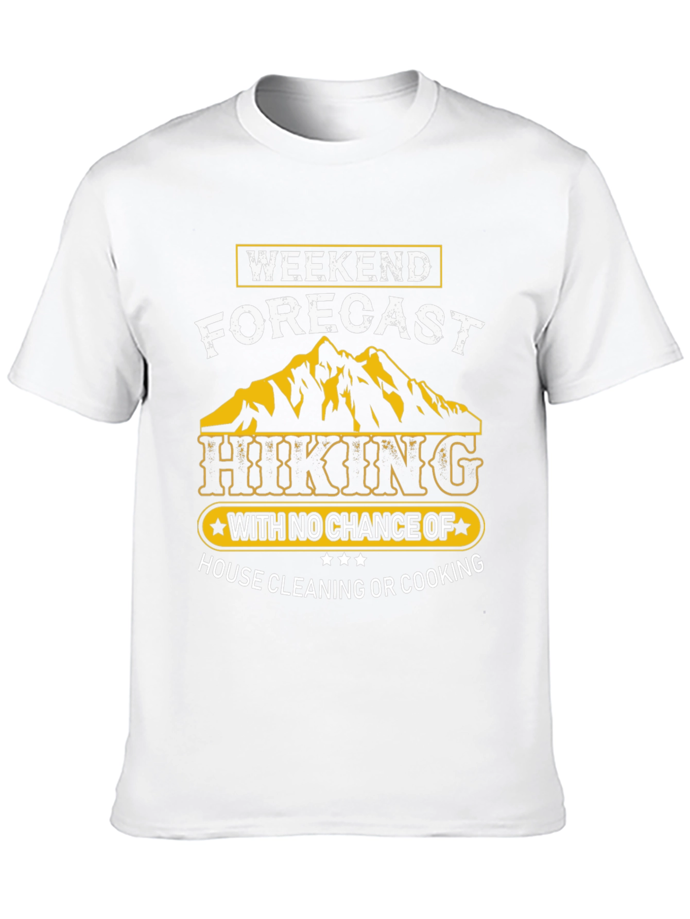 Weekend Hiking Forecast Black T-Shirt
