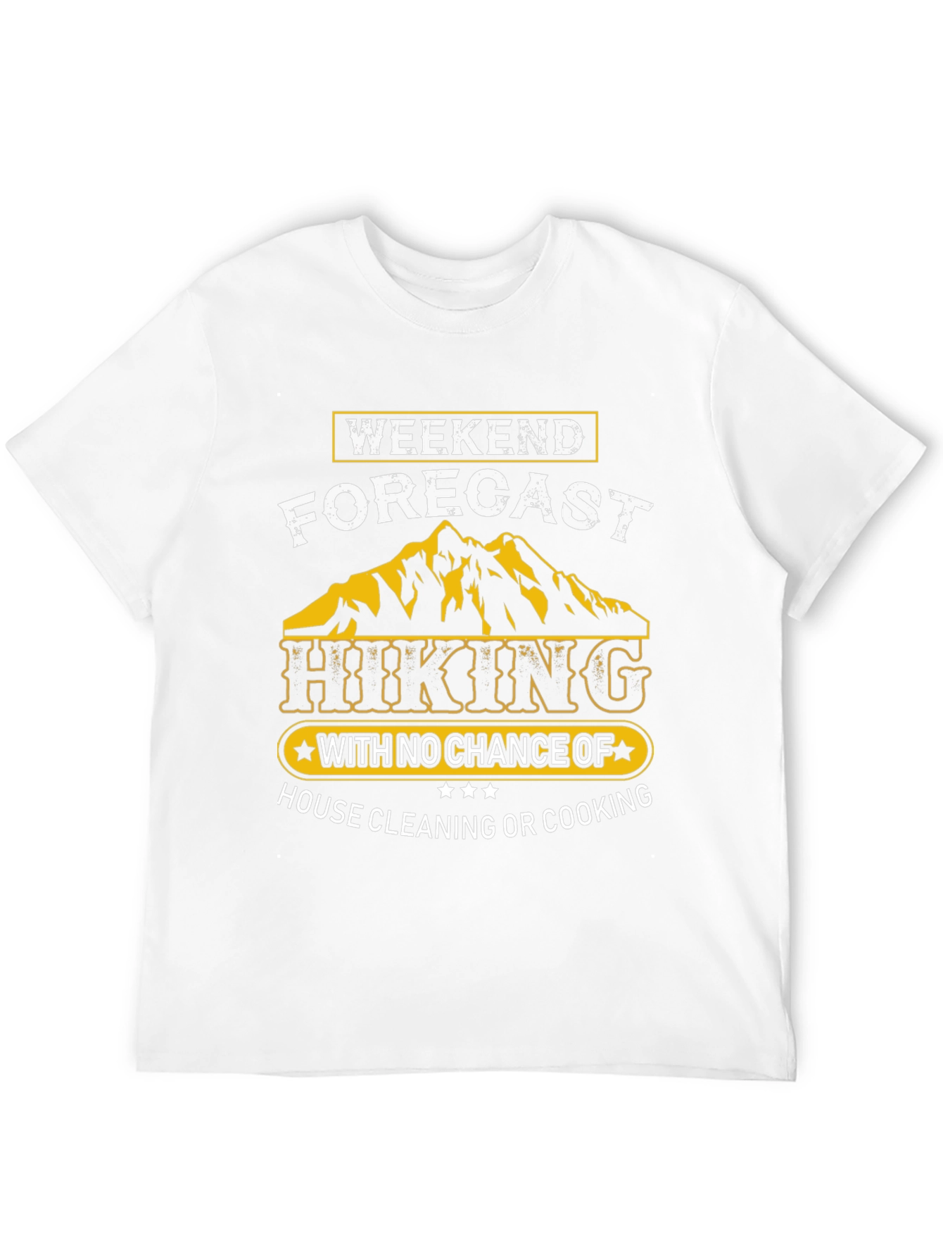 Weekend Hiking Forecast Black T-Shirt