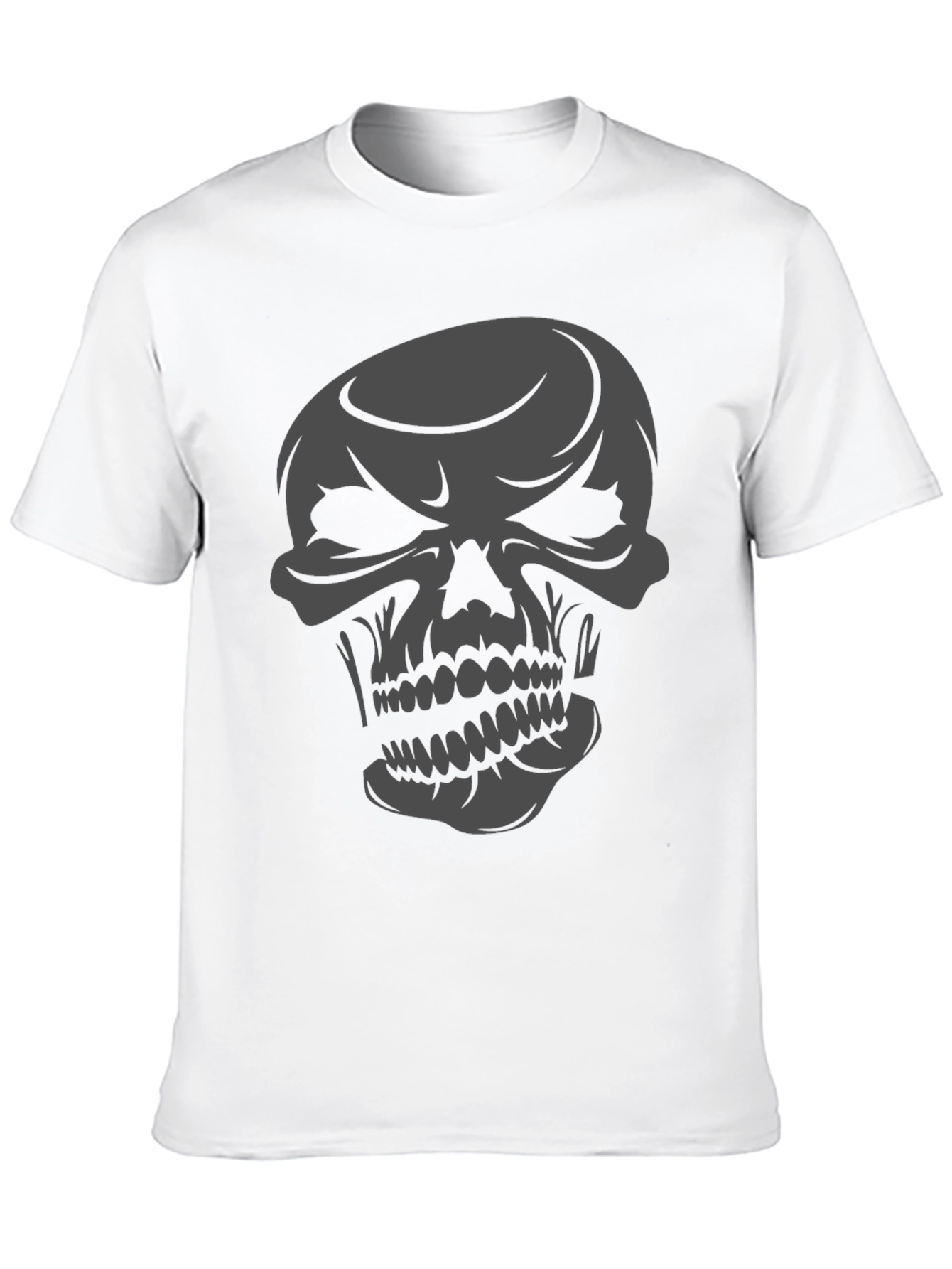 Skull Graphic Tee - Mens Casual Black T-Shirt