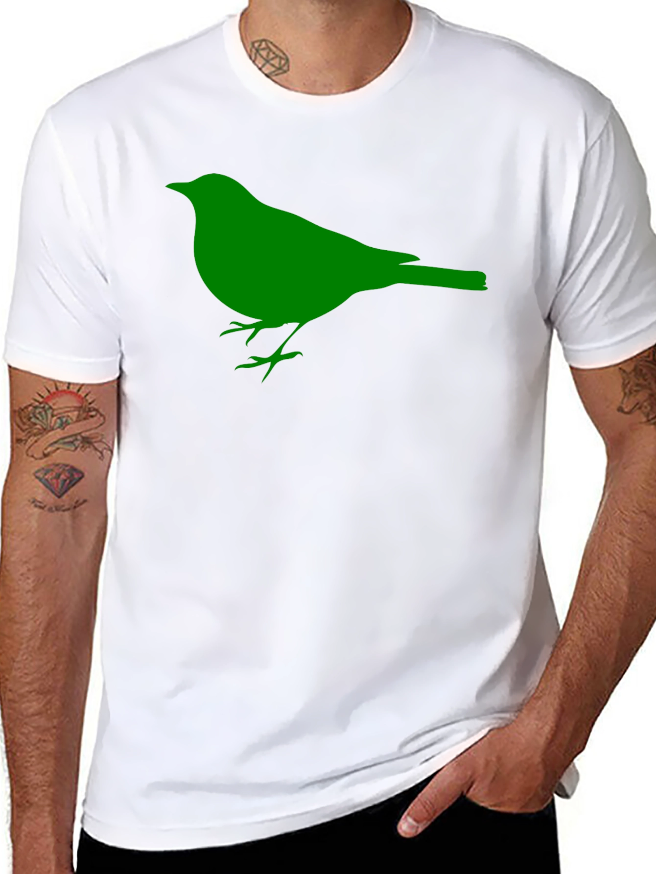Bird Graphic Tee - Mens Black Short Sleeve